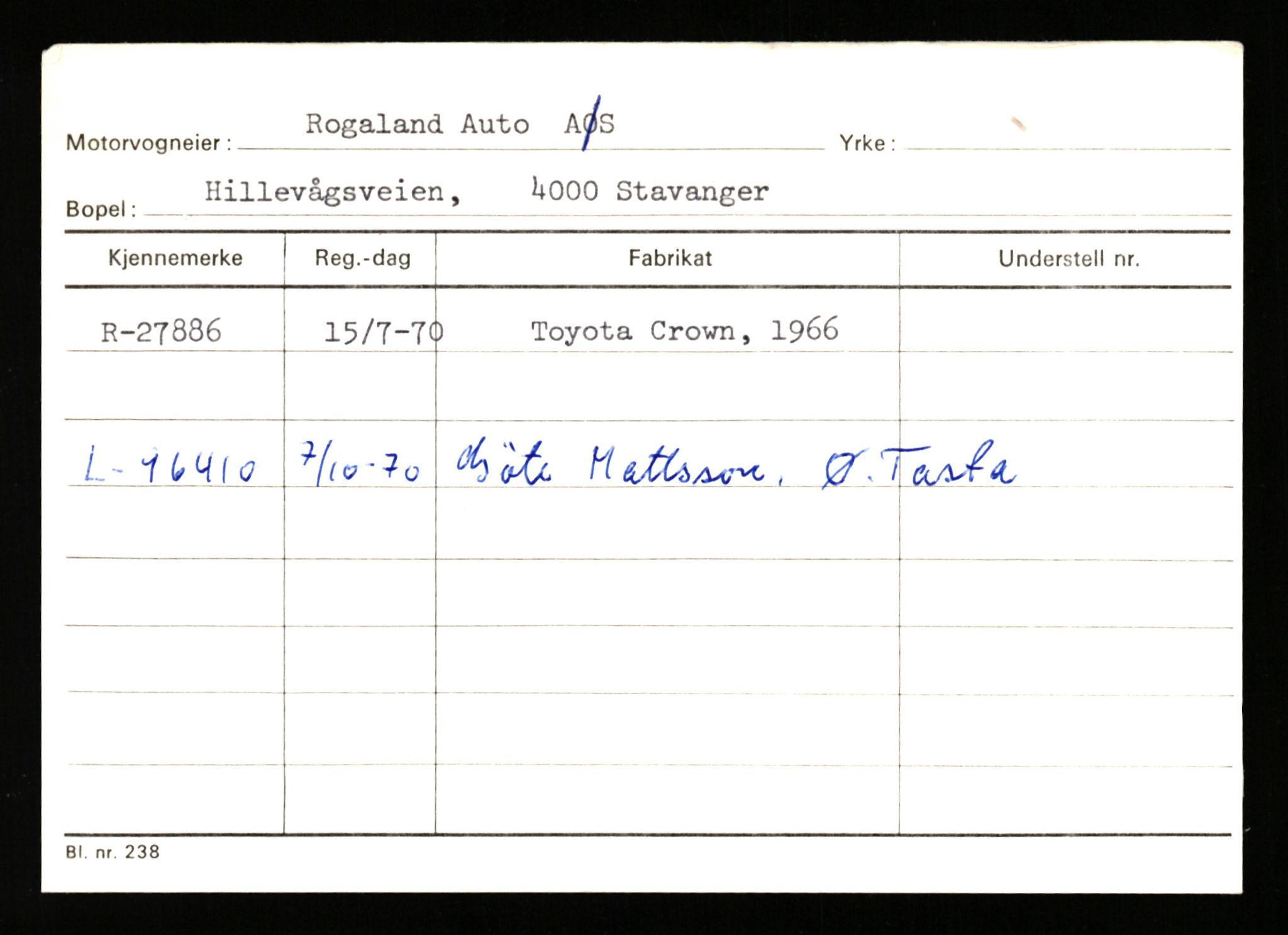 Stavanger trafikkstasjon, AV/SAST-A-101942/0/G/L0005: Registreringsnummer: 23000 - 34245, 1930-1971, p. 1565