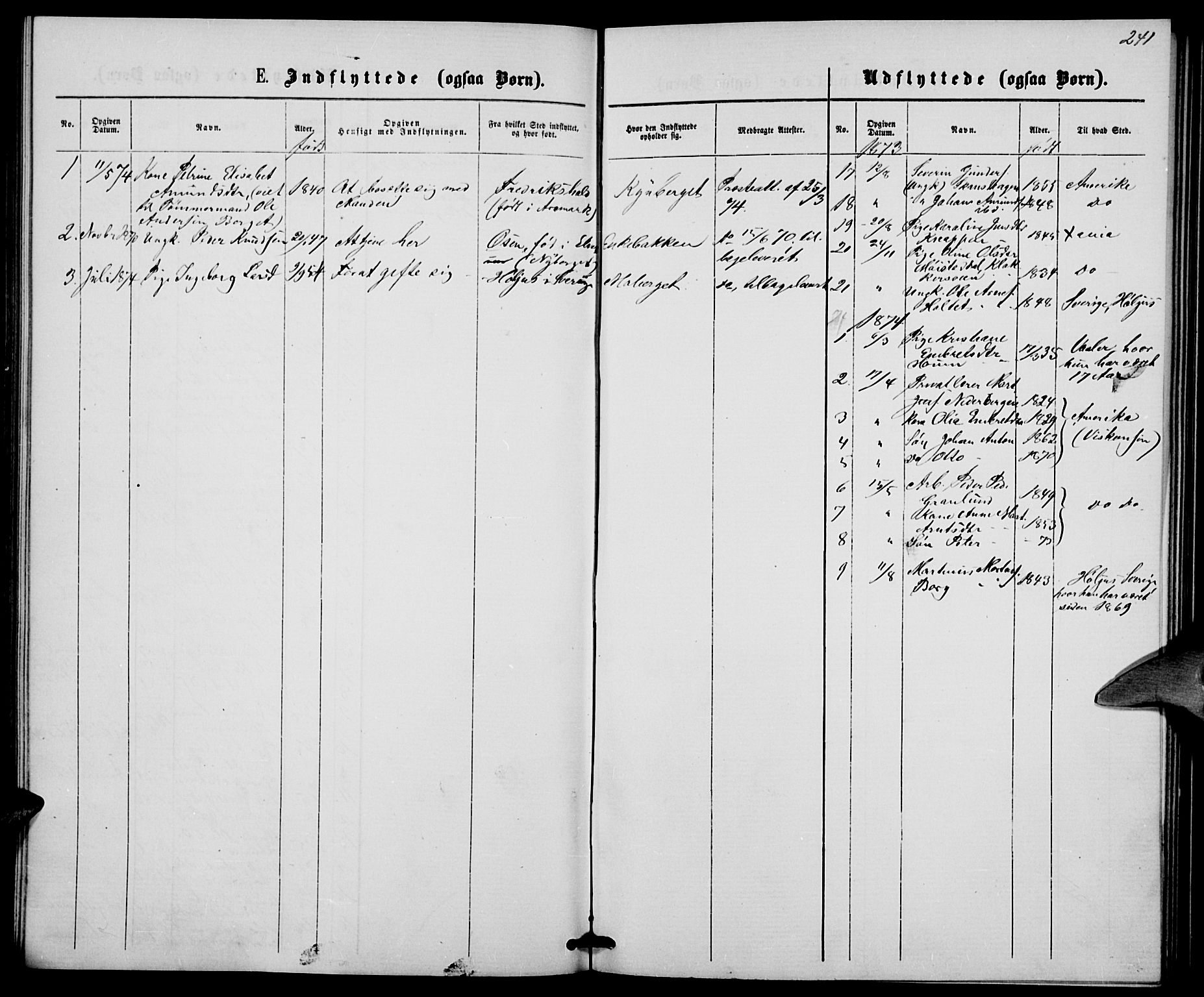 Elverum prestekontor, SAH/PREST-044/H/Ha/Hab/L0004: Parish register (copy) no. 4, 1866-1874, p. 241
