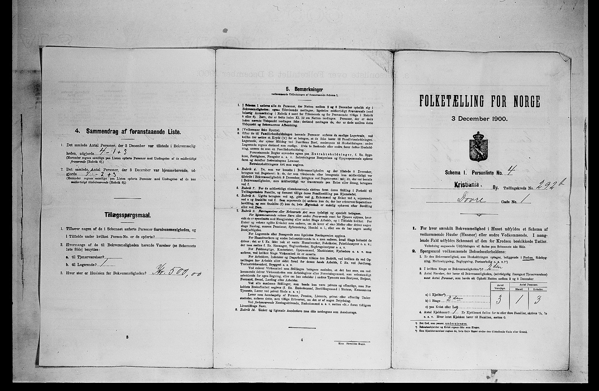 SAO, 1900 census for Kristiania, 1900, p. 16103