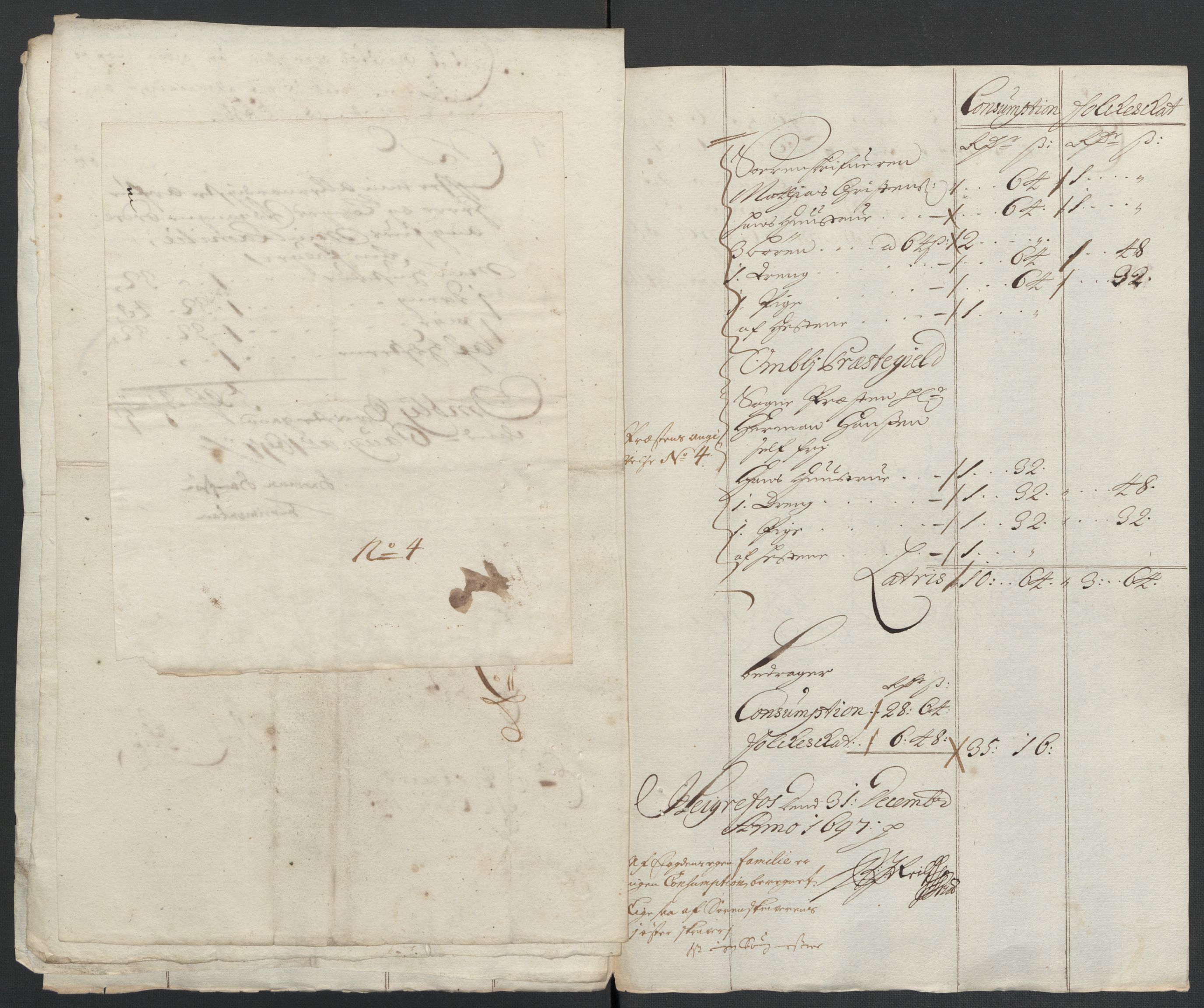 Rentekammeret inntil 1814, Reviderte regnskaper, Fogderegnskap, RA/EA-4092/R40/L2445: Fogderegnskap Råbyggelag, 1697-1699, p. 53