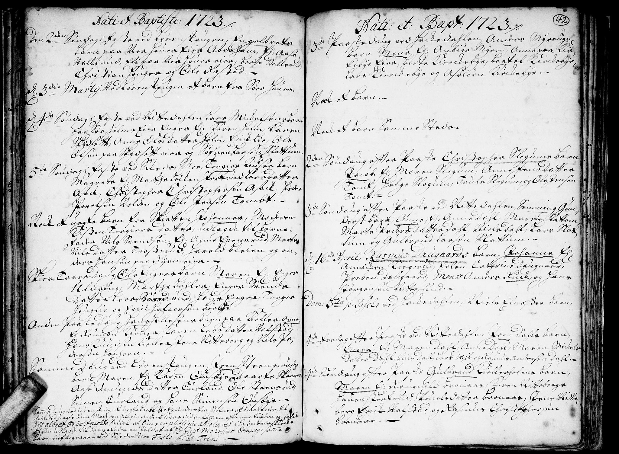 Skedsmo prestekontor Kirkebøker, SAO/A-10033a/F/Fa/L0002: Parish register (official) no. I 2, 1715-1727, p. 42