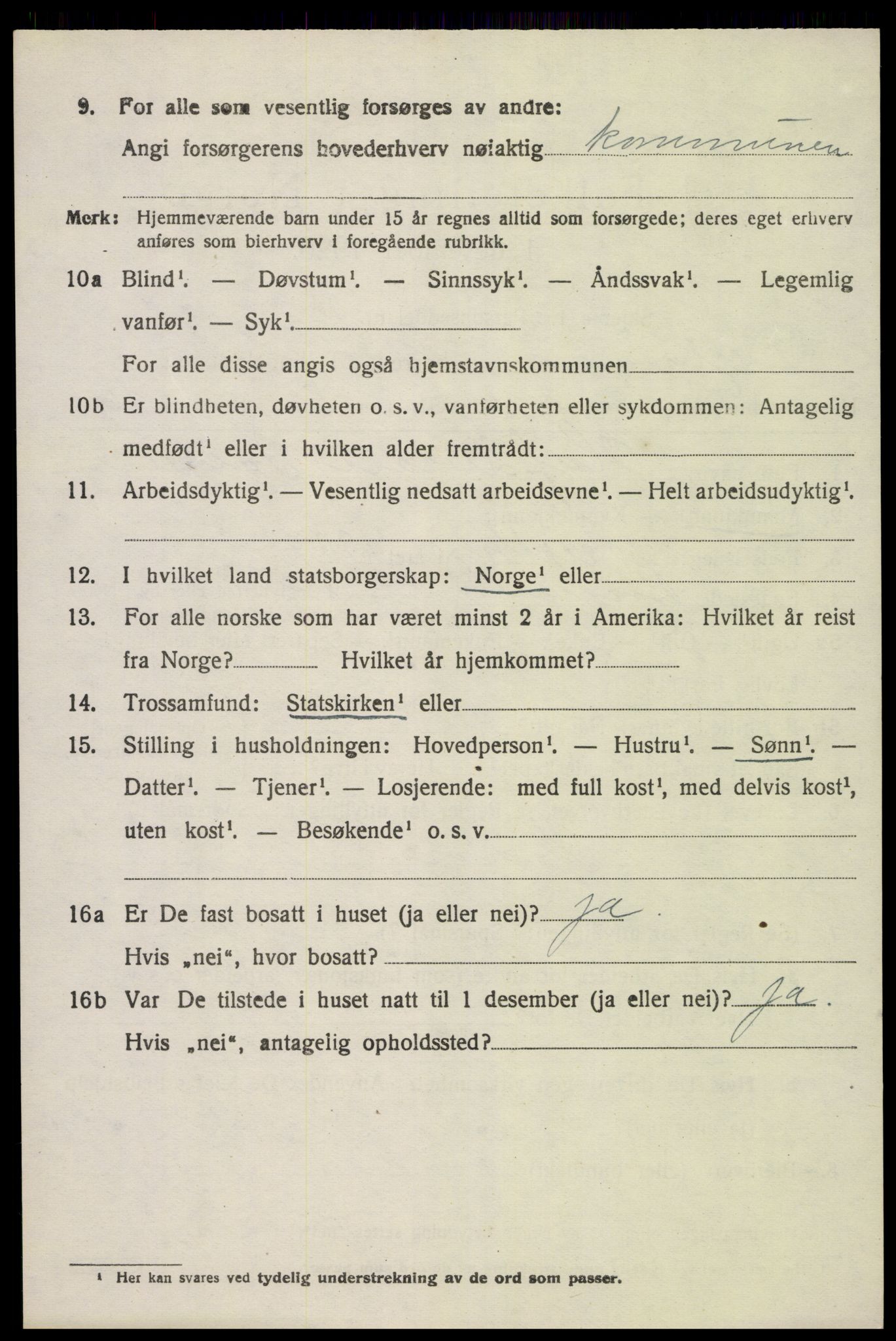 SAK, 1920 census for Dypvåg, 1920, p. 4106