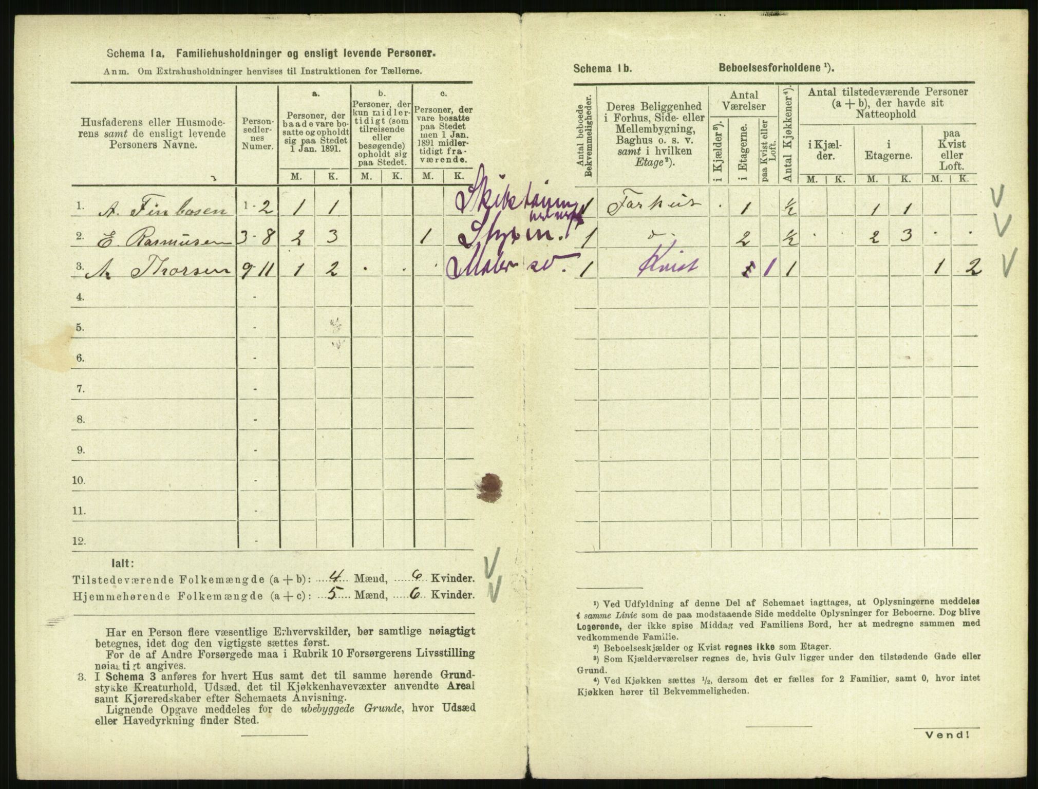 RA, 1891 census for 0801 Kragerø, 1891, p. 299