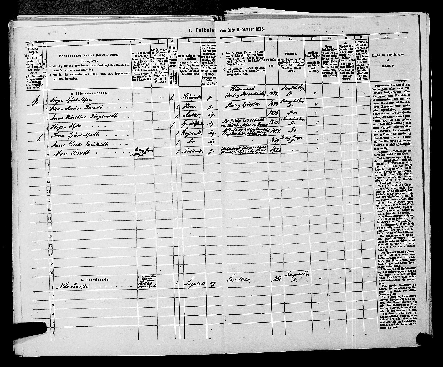 SAKO, 1875 census for 0817P Drangedal, 1875, p. 528