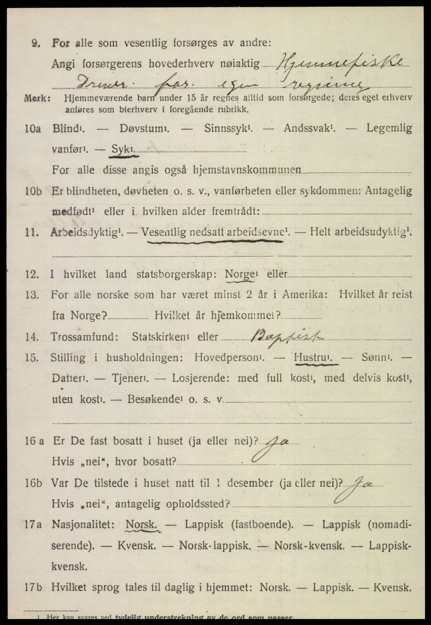 SAT, 1920 census for Vikna, 1920, p. 5478