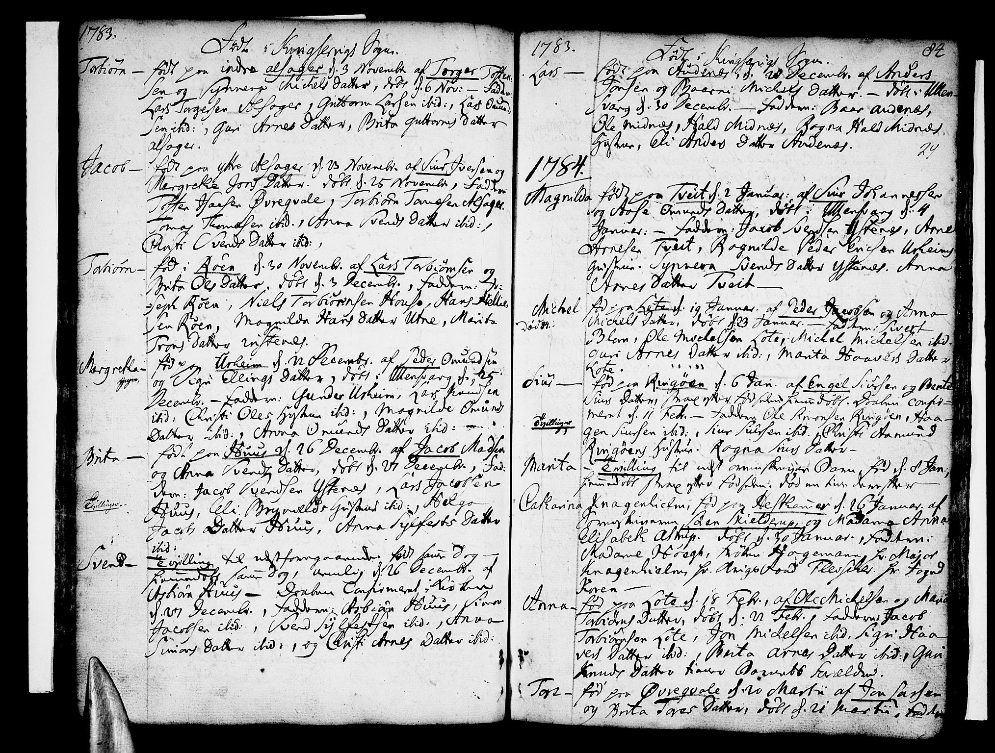 Ullensvang sokneprestembete, SAB/A-78701/H/Haa: Parish register (official) no. A 6 /2, 1758-1788, p. 84