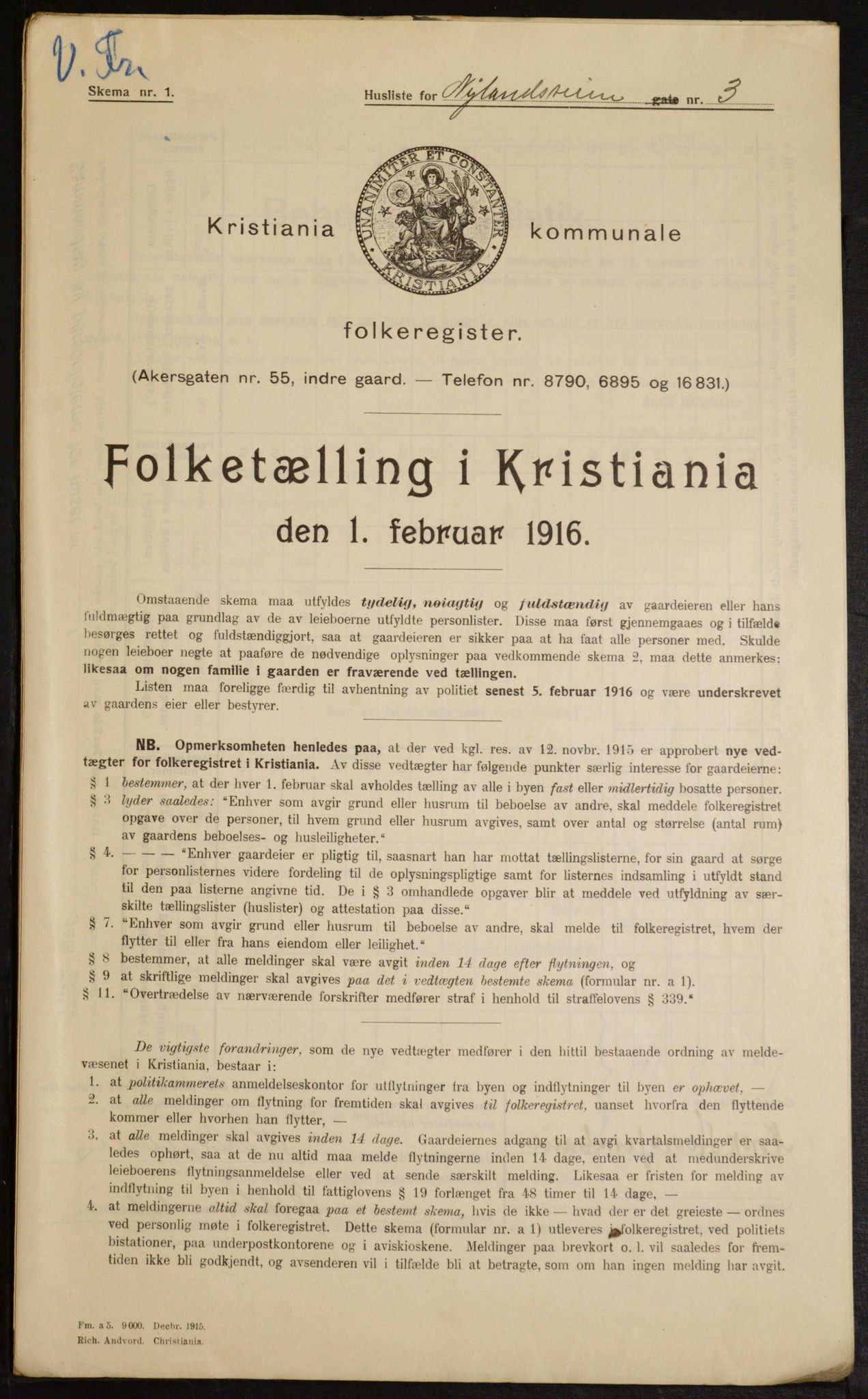 OBA, Municipal Census 1916 for Kristiania, 1916, p. 75777