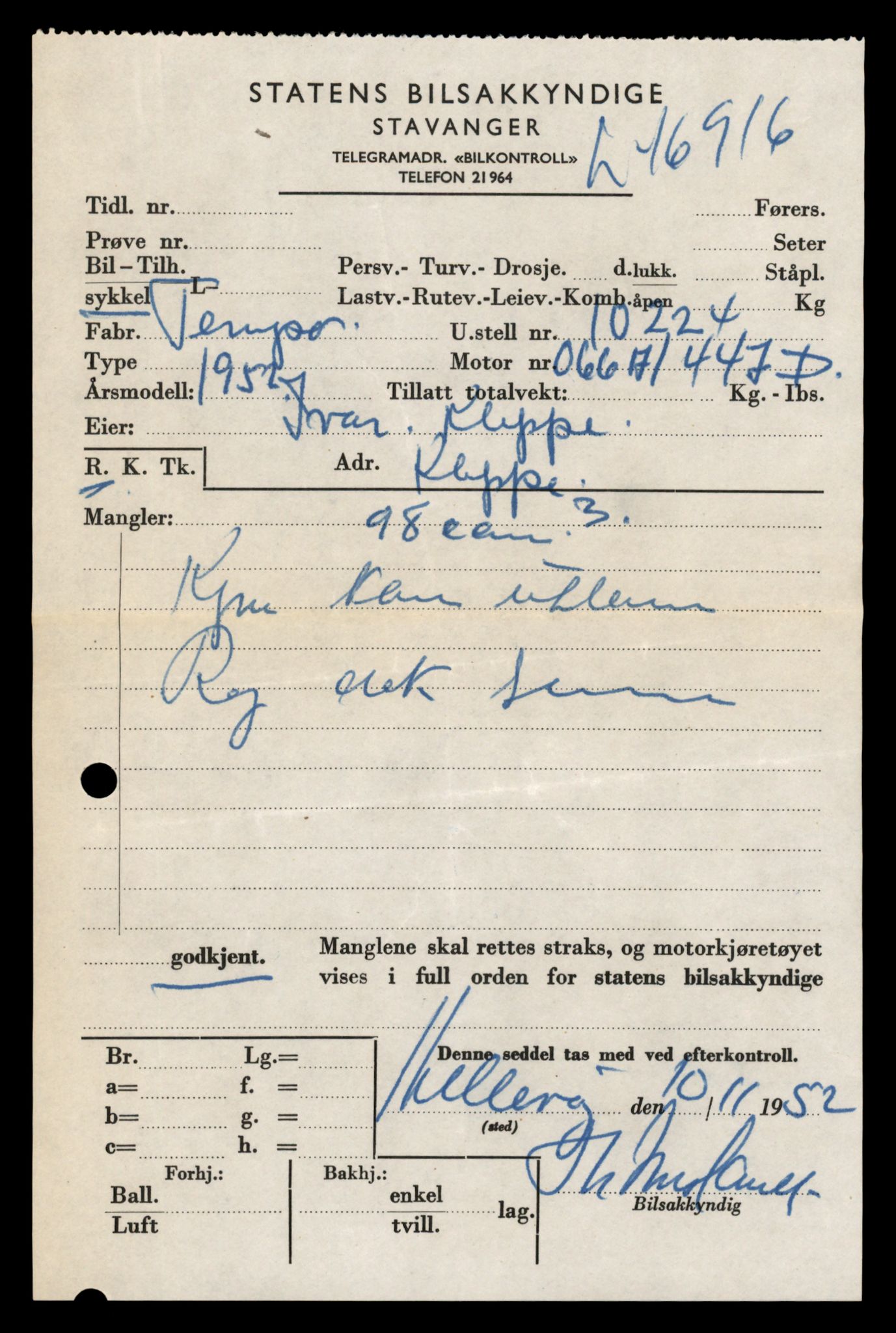 Møre og Romsdal vegkontor - Ålesund trafikkstasjon, AV/SAT-A-4099/F/Fe/L0039: Registreringskort for kjøretøy T 13361 - T 13530, 1927-1998, p. 1309