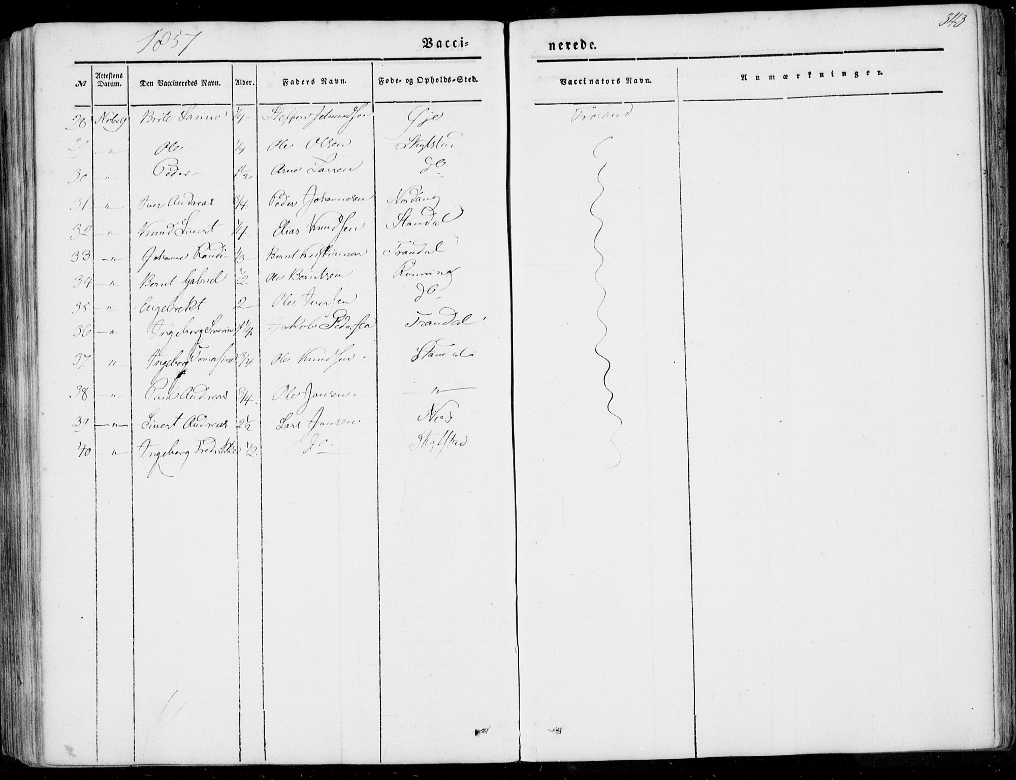 Ministerialprotokoller, klokkerbøker og fødselsregistre - Møre og Romsdal, AV/SAT-A-1454/515/L0209: Parish register (official) no. 515A05, 1847-1868, p. 343