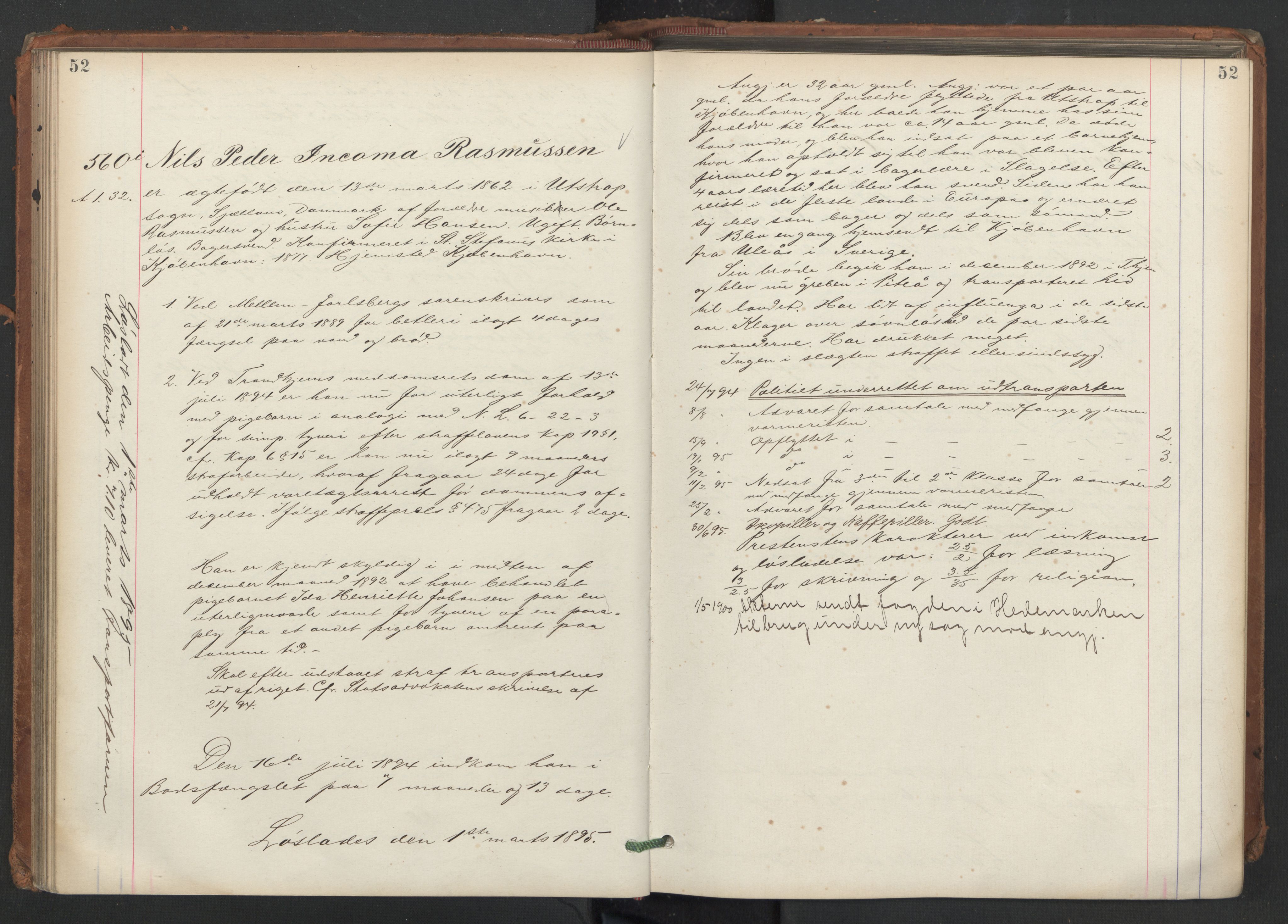 Botsfengslet, AV/RA-S-1539/D/Db/Dbb/L0029: 507i - 791i, 1894-1895, p. 52