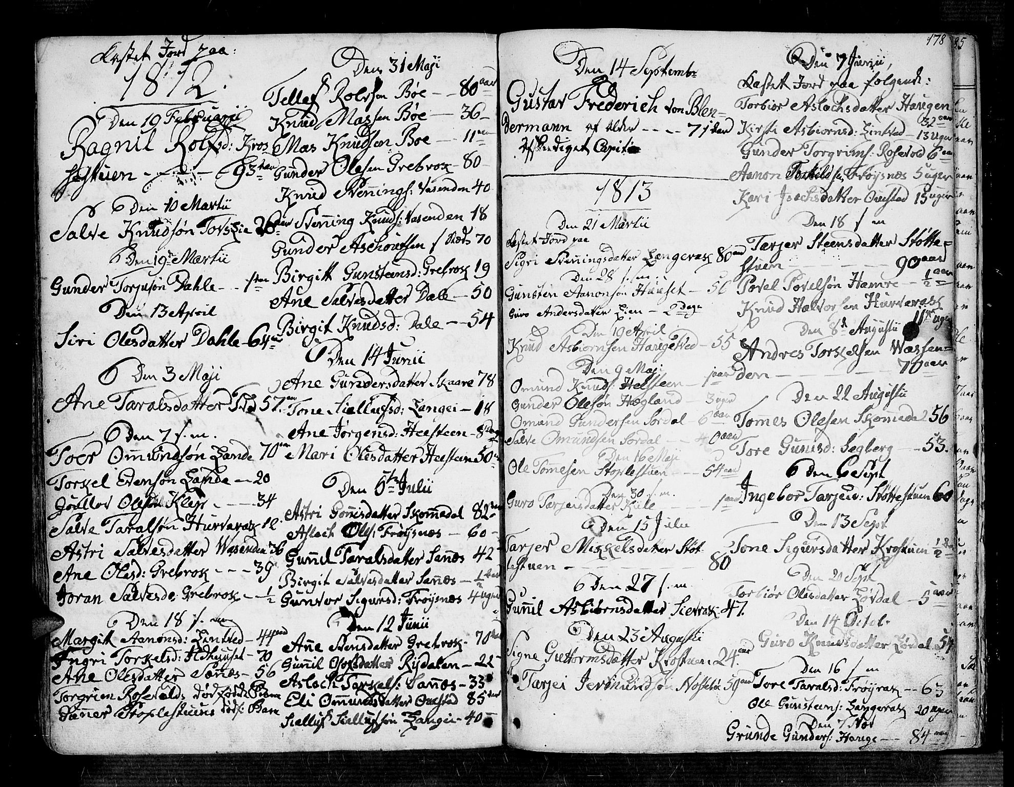 Bygland sokneprestkontor, SAK/1111-0006/F/Fa/Fab/L0002: Parish register (official) no. A 2, 1766-1816, p. 178
