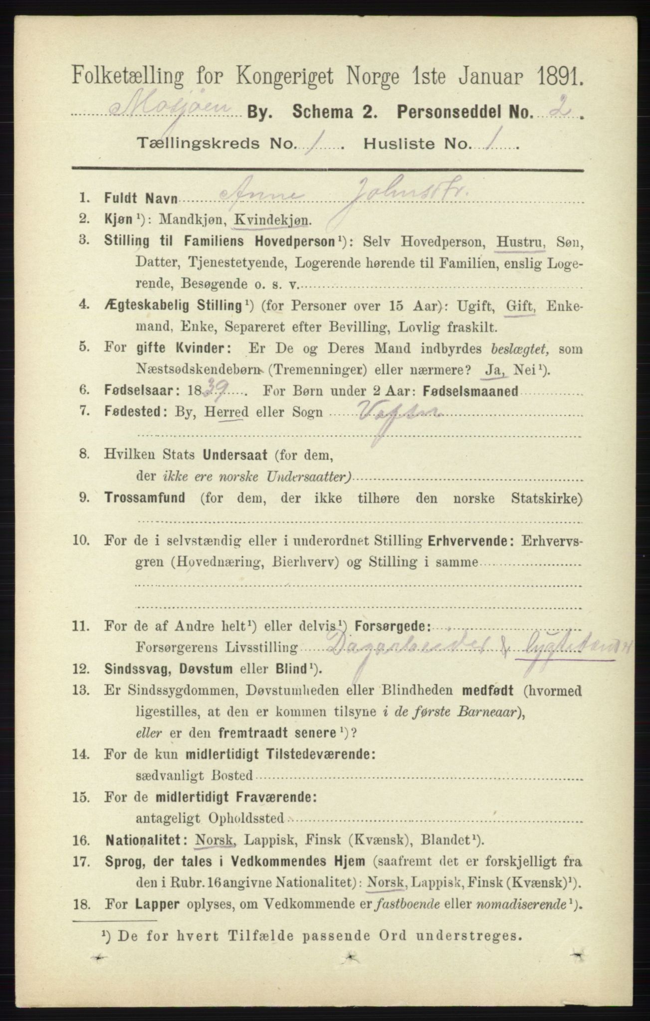 RA, 1891 census for 1802 Mosjøen, 1891, p. 181