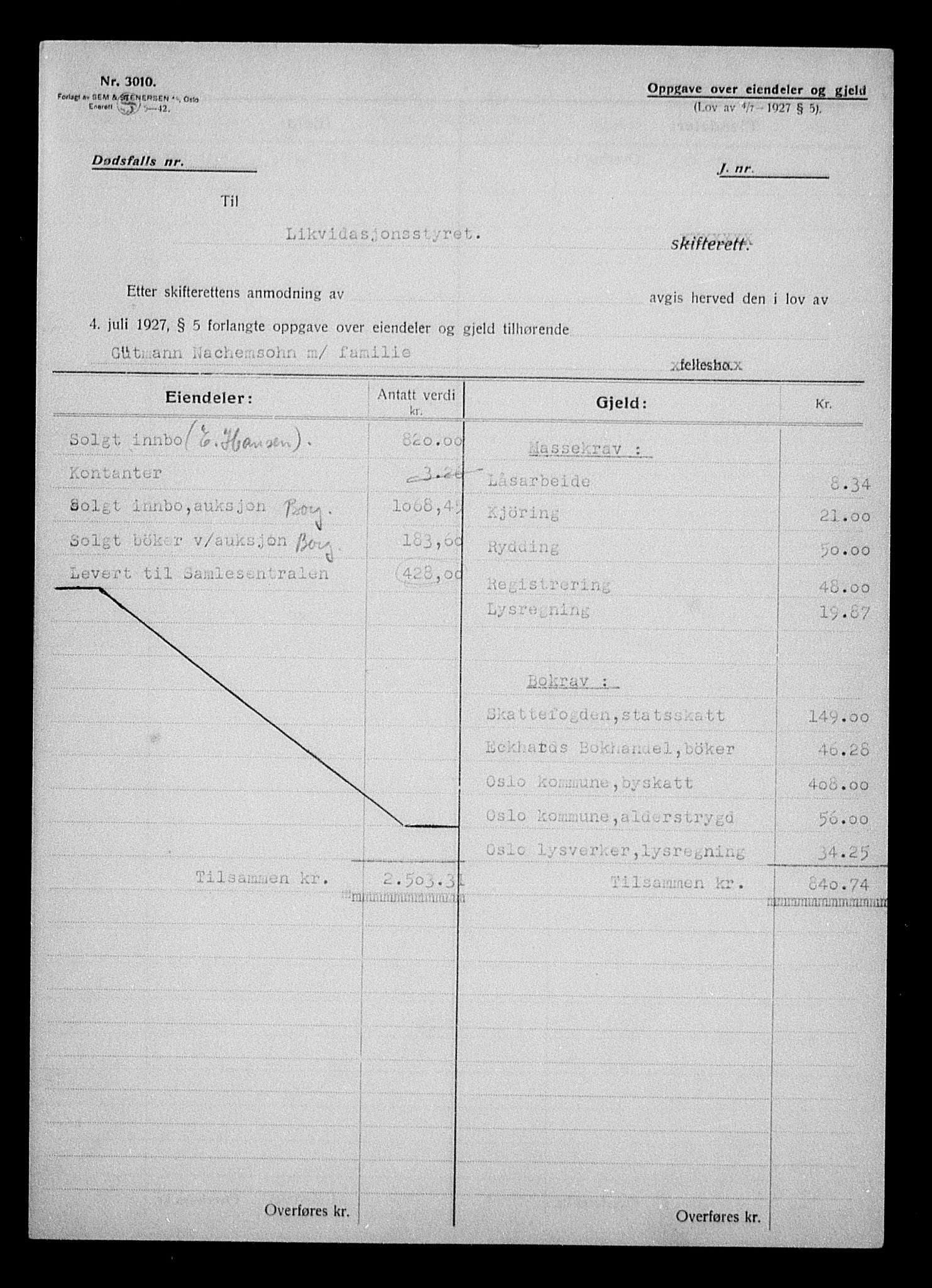 Justisdepartementet, Tilbakeføringskontoret for inndratte formuer, AV/RA-S-1564/H/Hc/Hcc/L0967: --, 1945-1947, p. 15