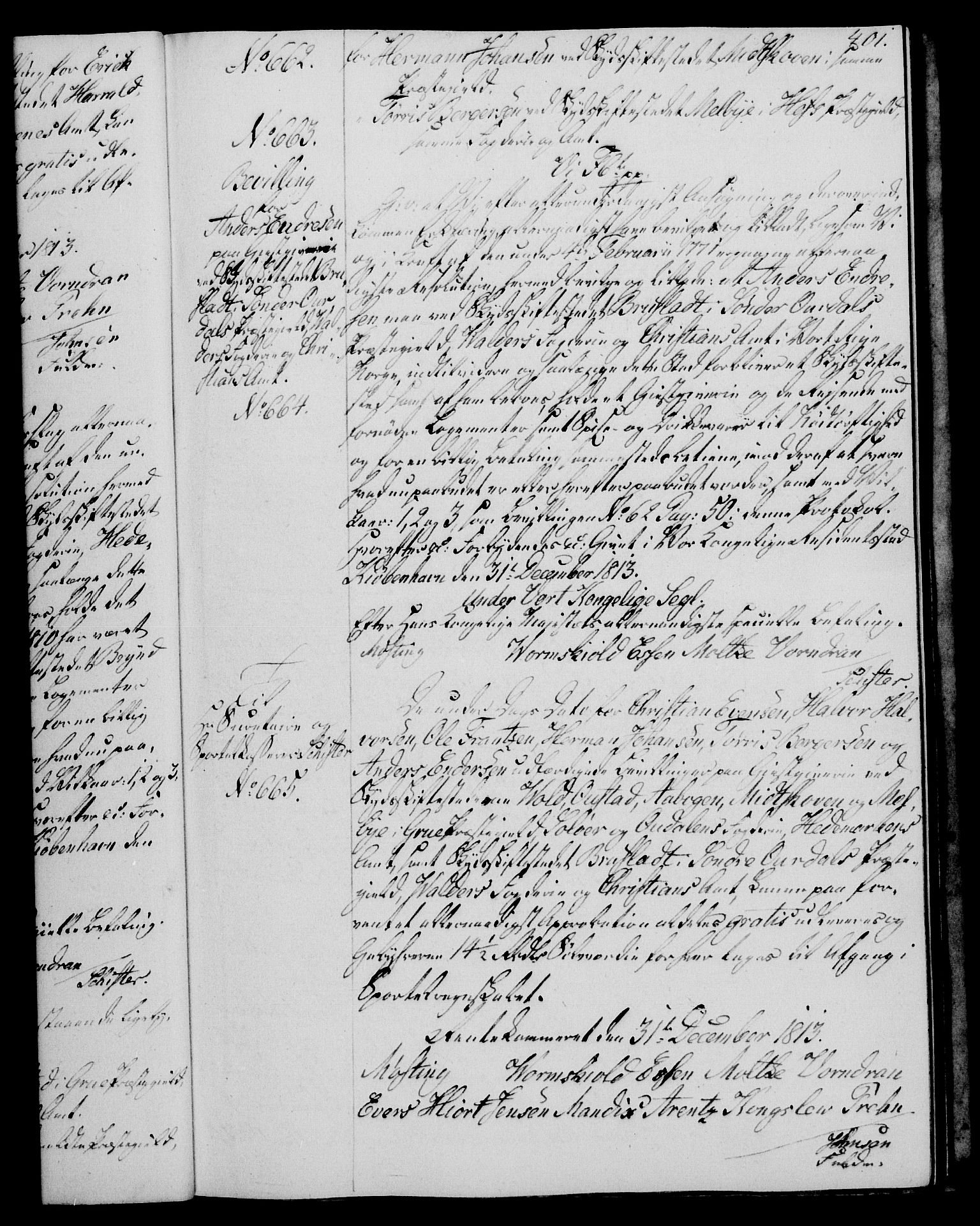 Rentekammeret, Kammerkanselliet, AV/RA-EA-3111/G/Gg/Gga/L0020: Norsk ekspedisjonsprotokoll med register (merket RK 53.20), 1811-1814, p. 401