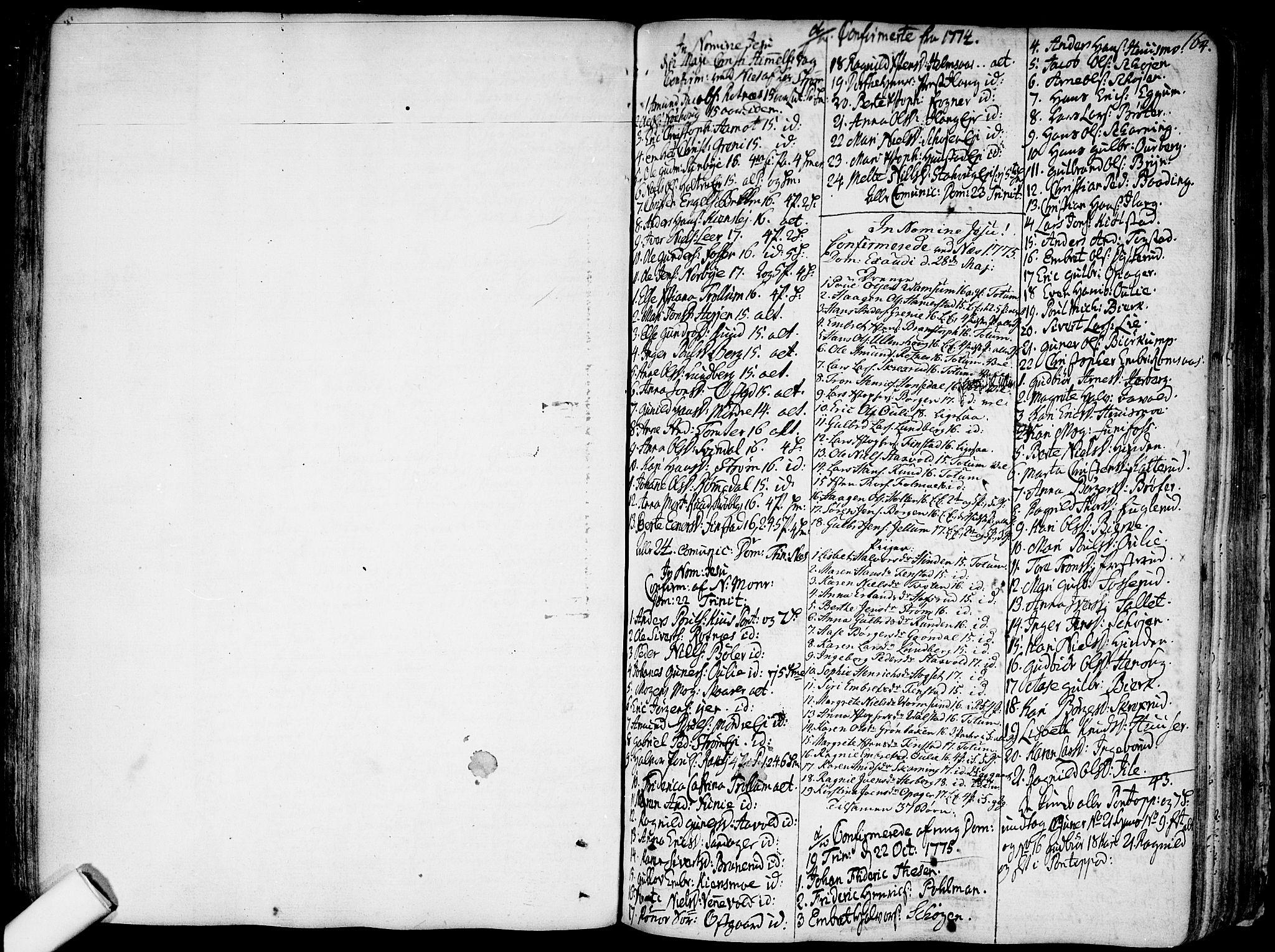 Nes prestekontor Kirkebøker, SAO/A-10410/F/Fa/L0003: Parish register (official) no. I 3, 1734-1781, p. 164
