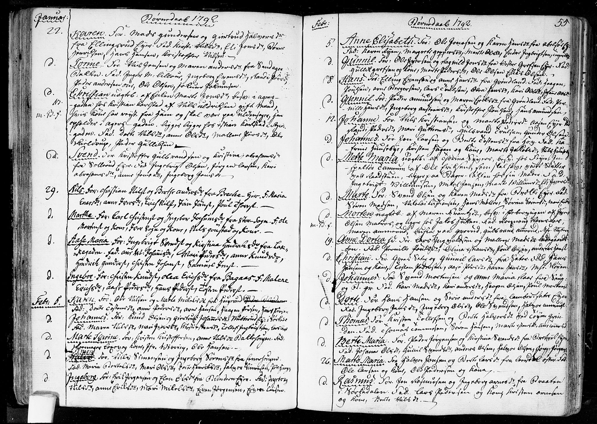 Aker prestekontor kirkebøker, AV/SAO-A-10861/F/L0010: Parish register (official) no. 10, 1786-1809, p. 55