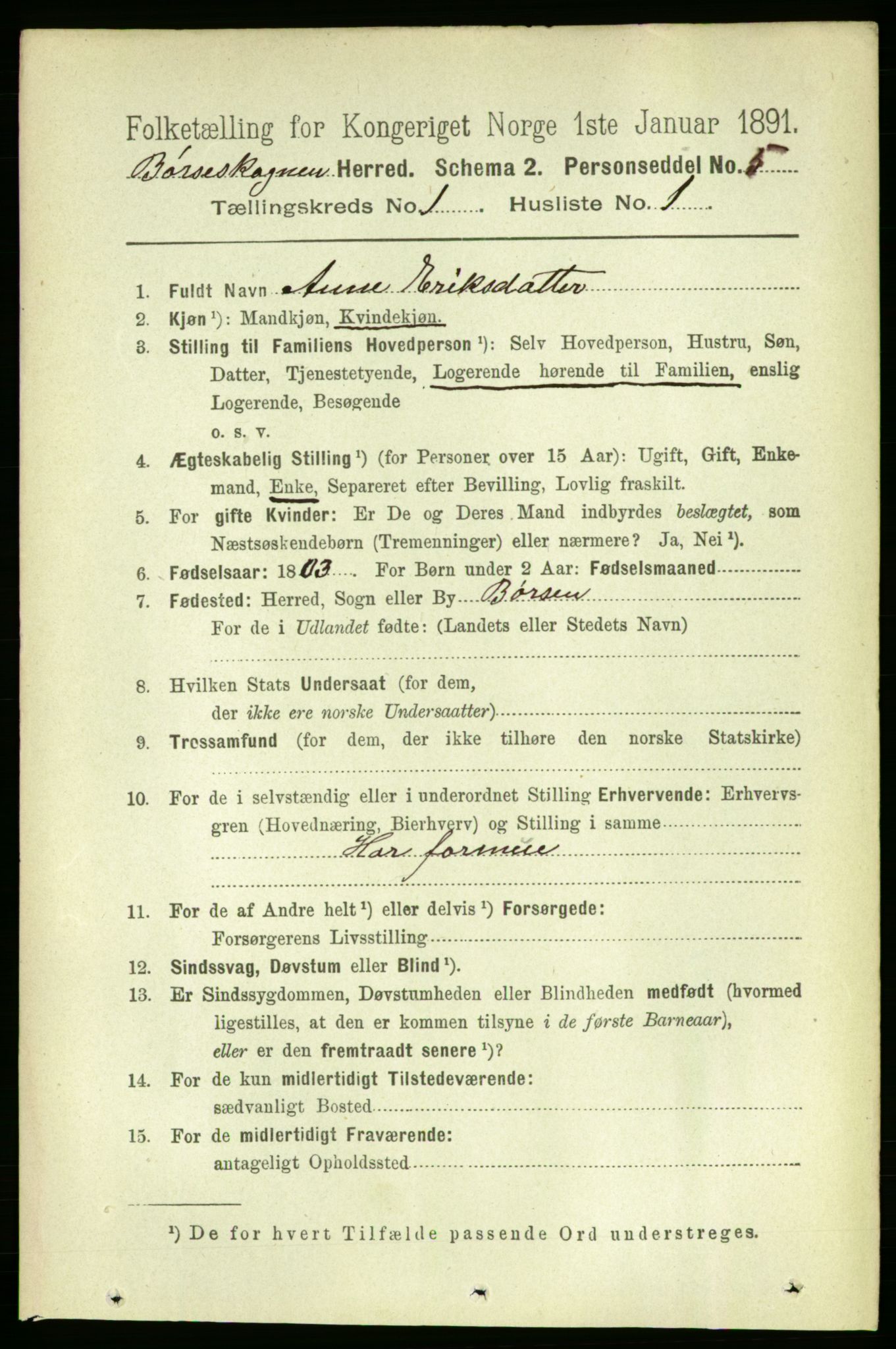 RA, 1891 census for 1657 Børseskogn, 1891, p. 158