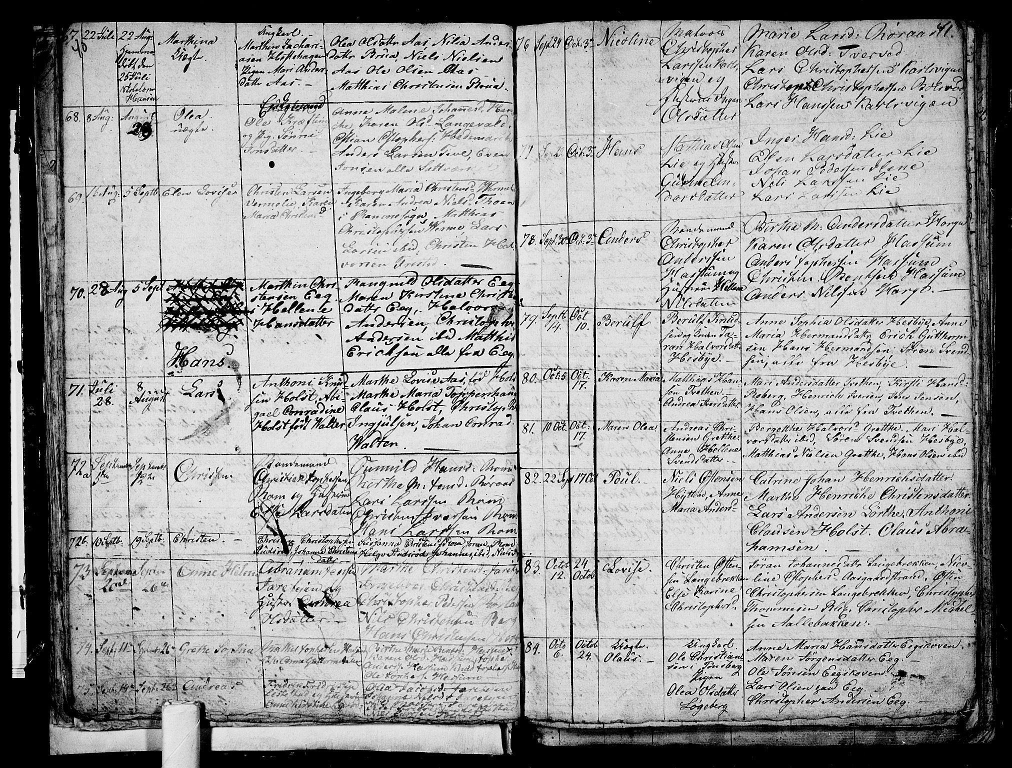 Sem kirkebøker, AV/SAKO-A-5/G/Ga/L0002: Parish register (copy) no. I 2, 1826-1844, p. 40-41