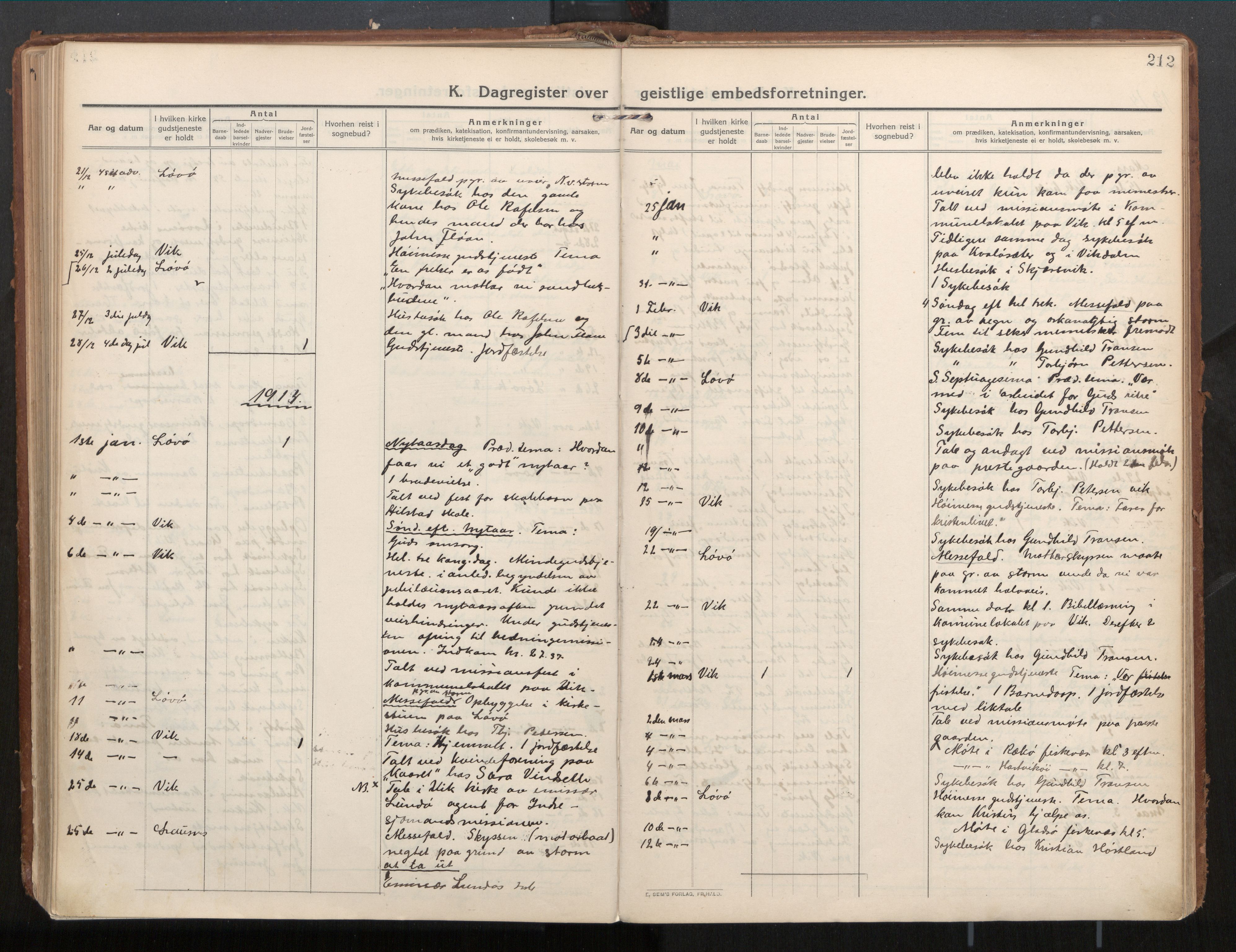 Ministerialprotokoller, klokkerbøker og fødselsregistre - Nord-Trøndelag, AV/SAT-A-1458/771/L0598: Parish register (official) no. 771A05, 1911-1937, p. 212