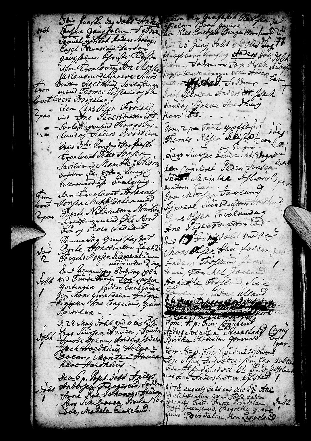 Os sokneprestembete, SAB/A-99929: Parish register (official) no. A 4, 1669-1760, p. 77