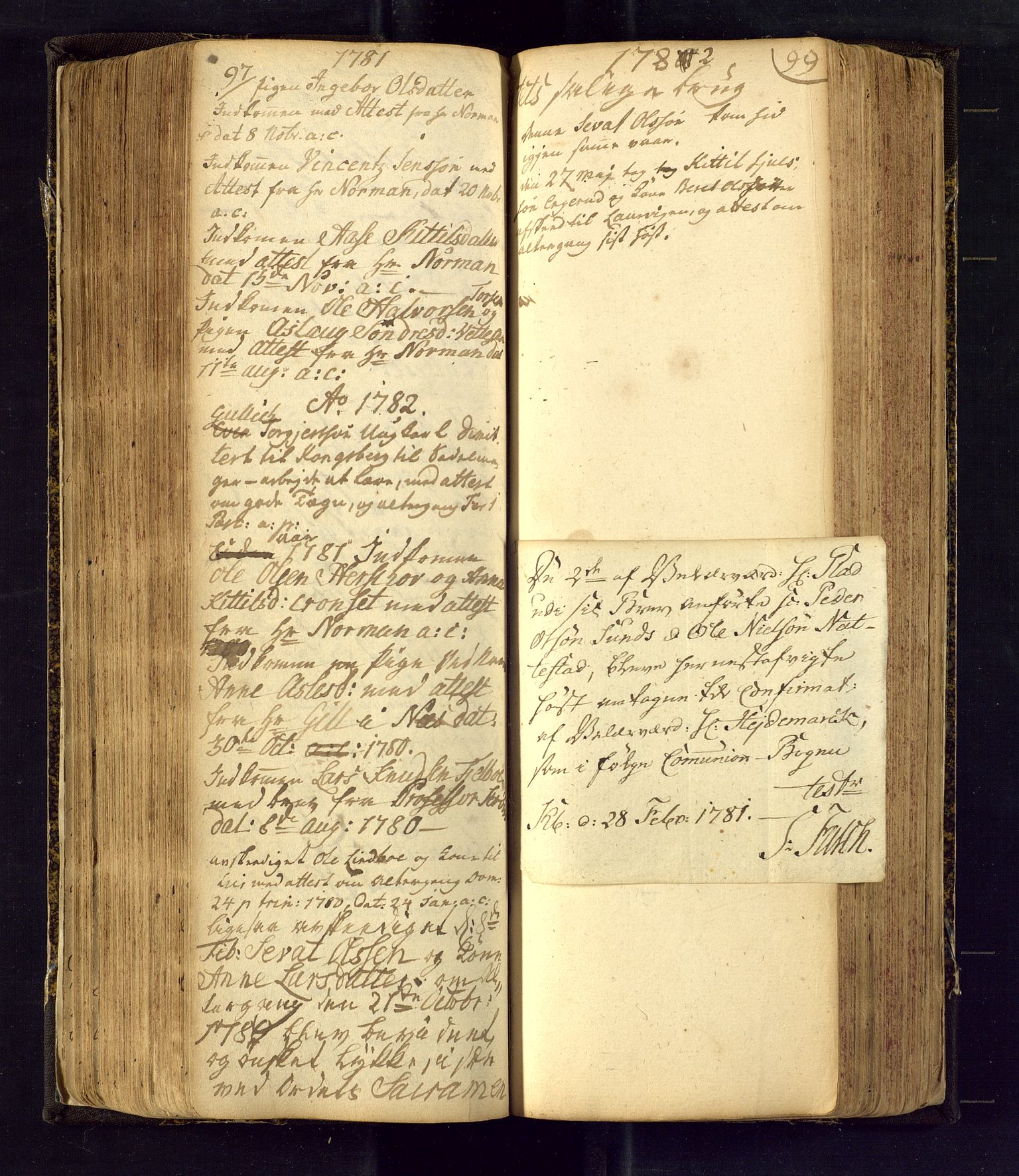 Flesberg kirkebøker, SAKO/A-18/F/Fa/L0002: Parish register (official) no. I 2, 1726-1747, p. 97-99