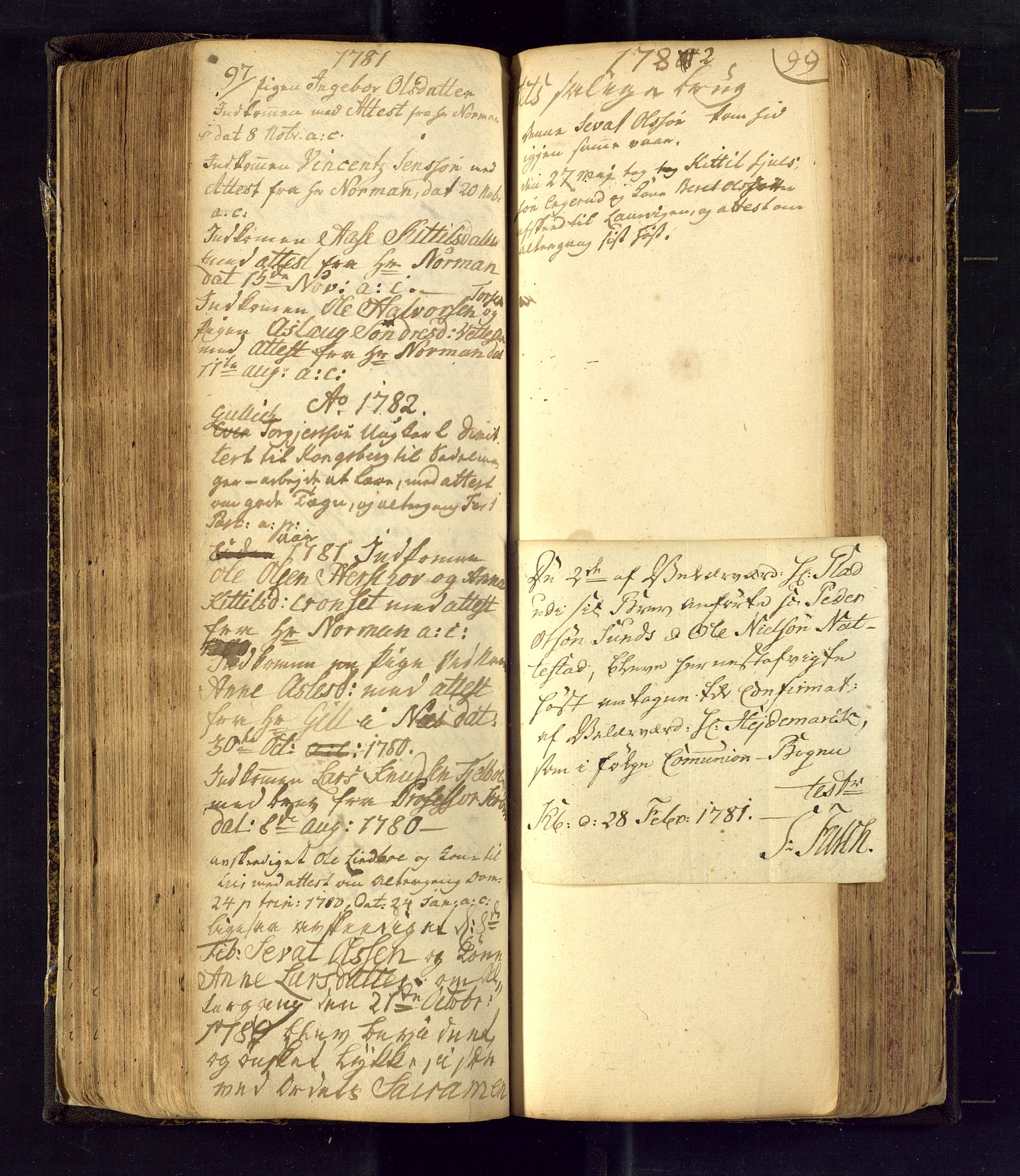 Flesberg kirkebøker, AV/SAKO-A-18/F/Fa/L0002: Parish register (official) no. I 2, 1726-1747, p. 97-99