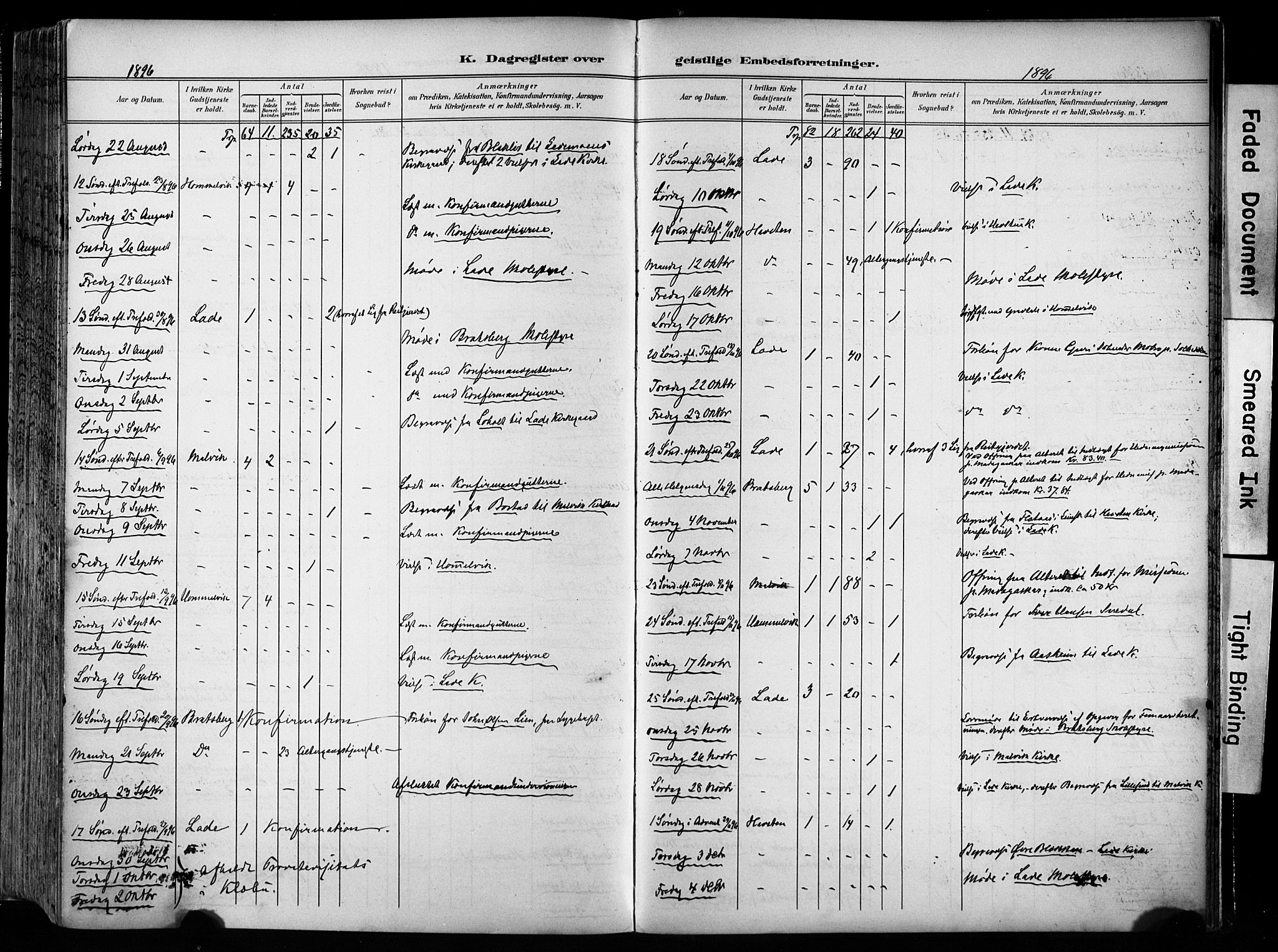 Ministerialprotokoller, klokkerbøker og fødselsregistre - Sør-Trøndelag, AV/SAT-A-1456/606/L0301: Parish register (official) no. 606A16, 1894-1907