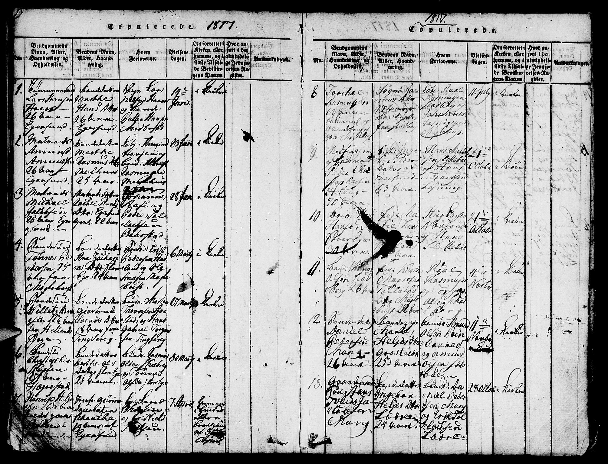 Eigersund sokneprestkontor, SAST/A-101807/S08/L0007: Parish register (official) no. A 7, 1815-1827