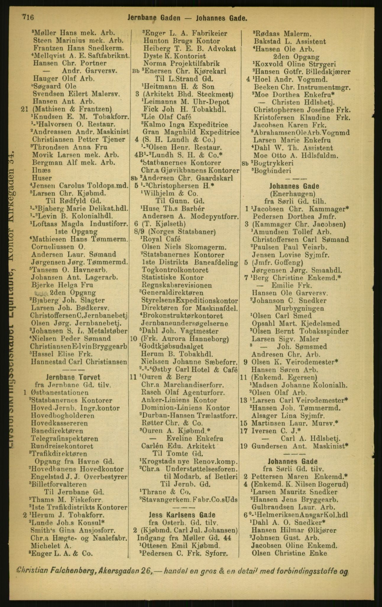 Kristiania/Oslo adressebok, PUBL/-, 1897, p. 716