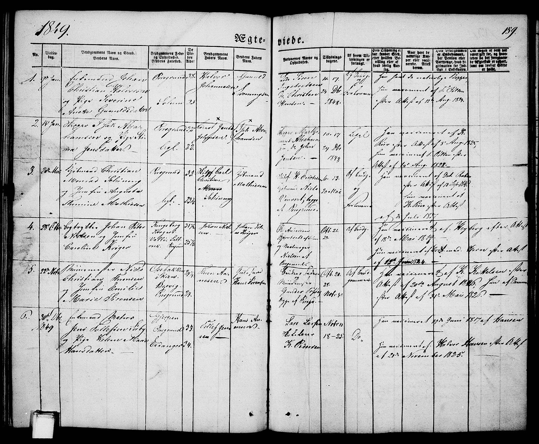 Porsgrunn kirkebøker , SAKO/A-104/G/Ga/L0002: Parish register (copy) no. I 2, 1847-1877, p. 159