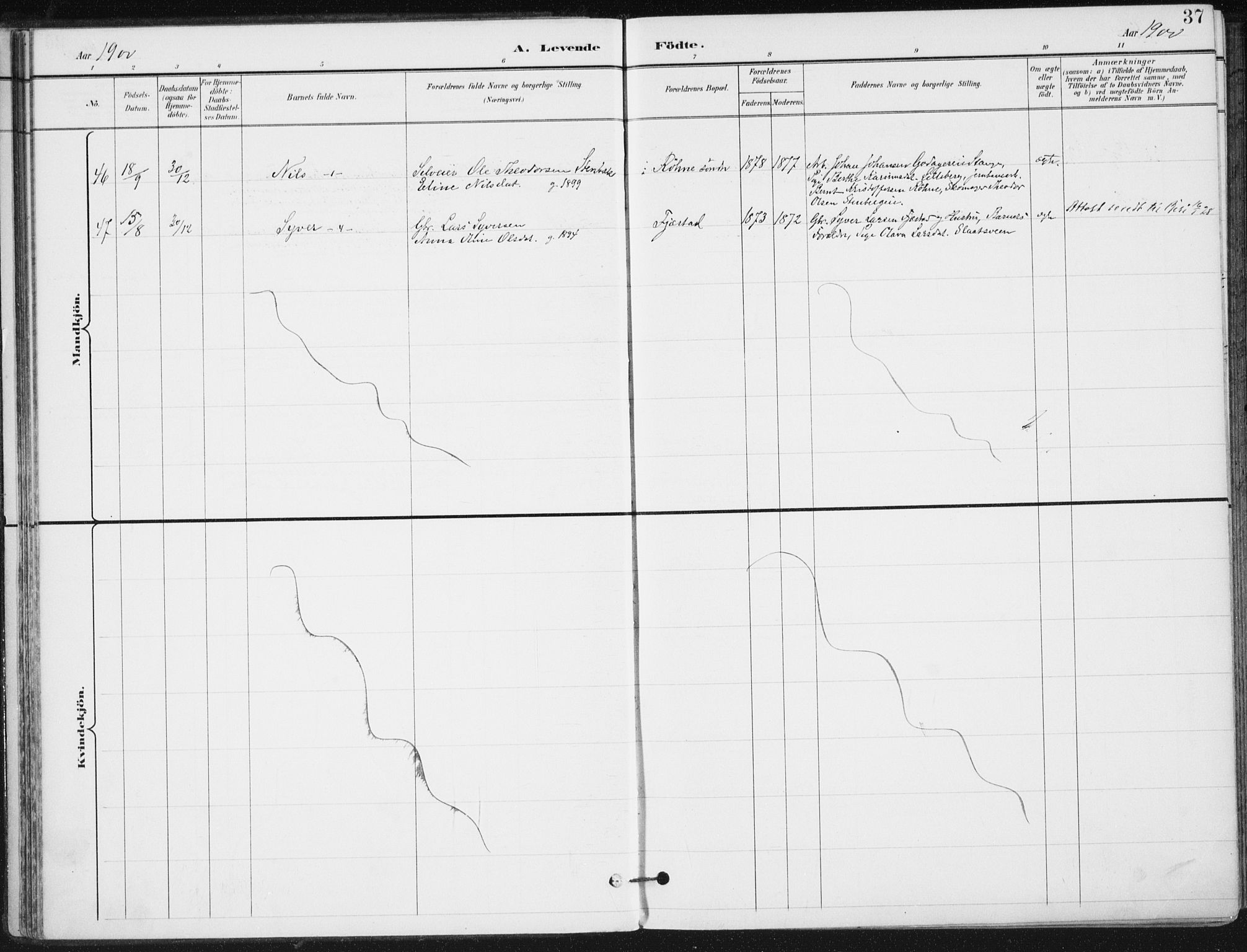 Romedal prestekontor, AV/SAH-PREST-004/K/L0011: Parish register (official) no. 11, 1896-1912, p. 37