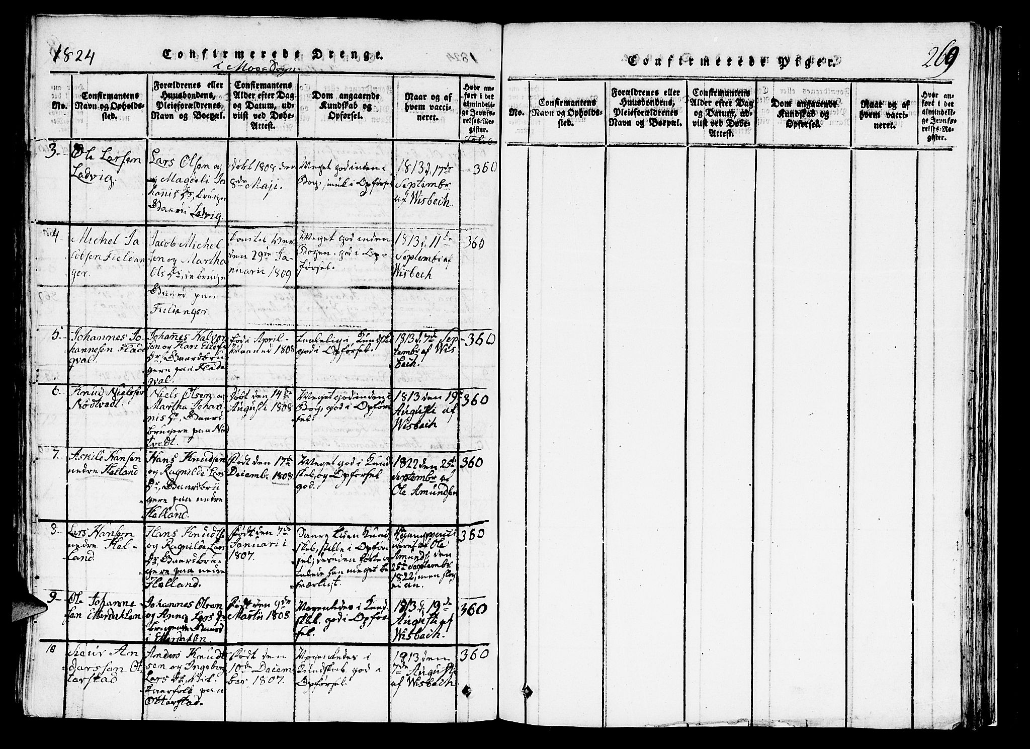 Hosanger sokneprestembete, AV/SAB-A-75801/H/Haa: Parish register (official) no. A 5, 1815-1824, p. 269