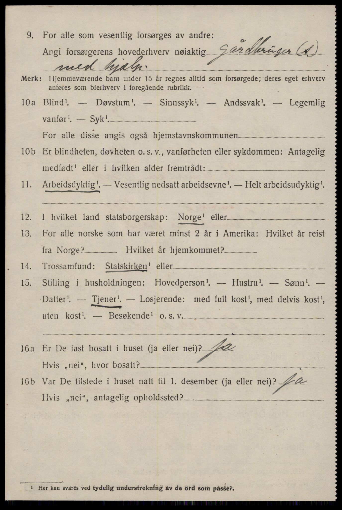 SAT, 1920 census for Stemshaug, 1920, p. 1047