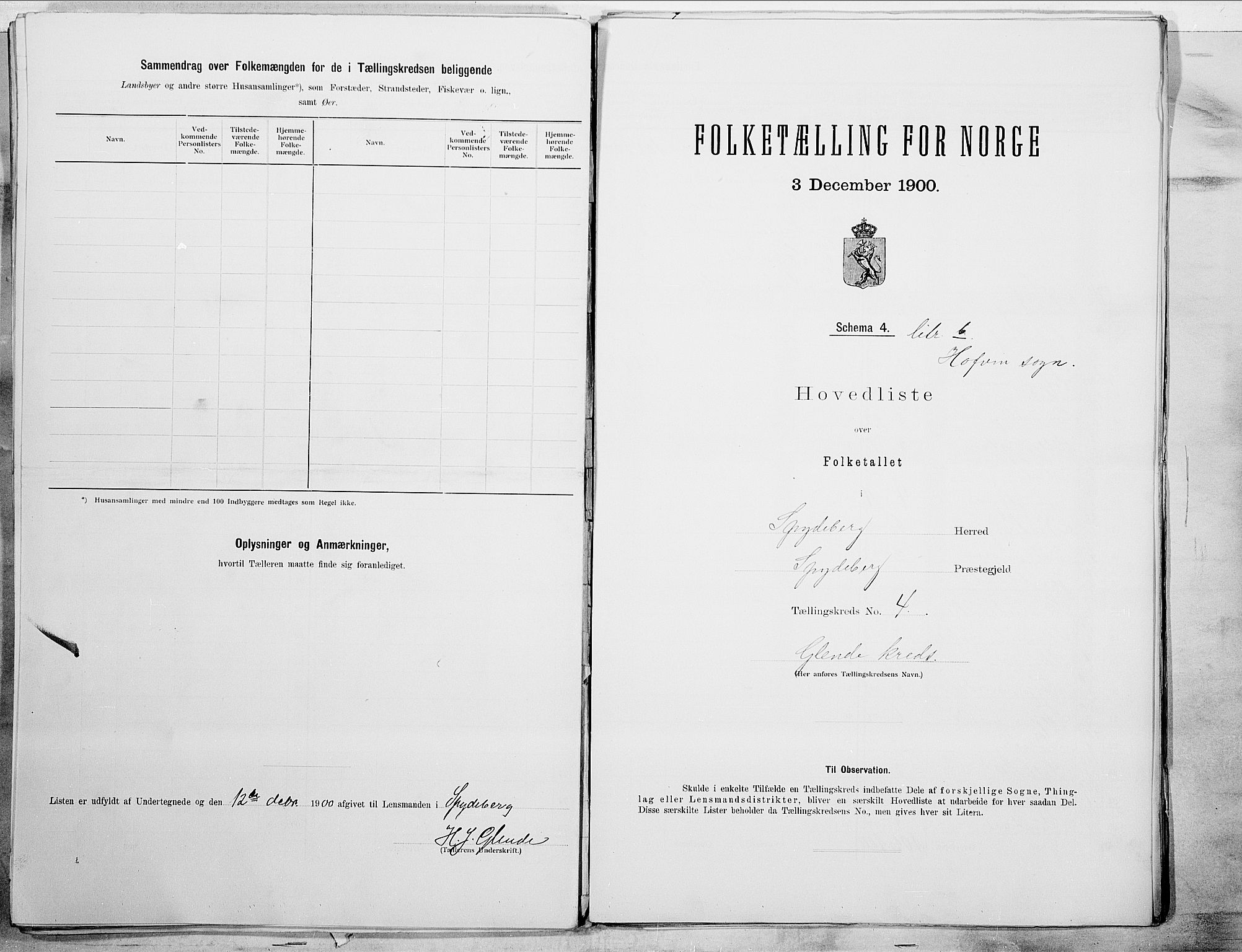 SAO, 1900 census for Spydeberg, 1900, p. 14