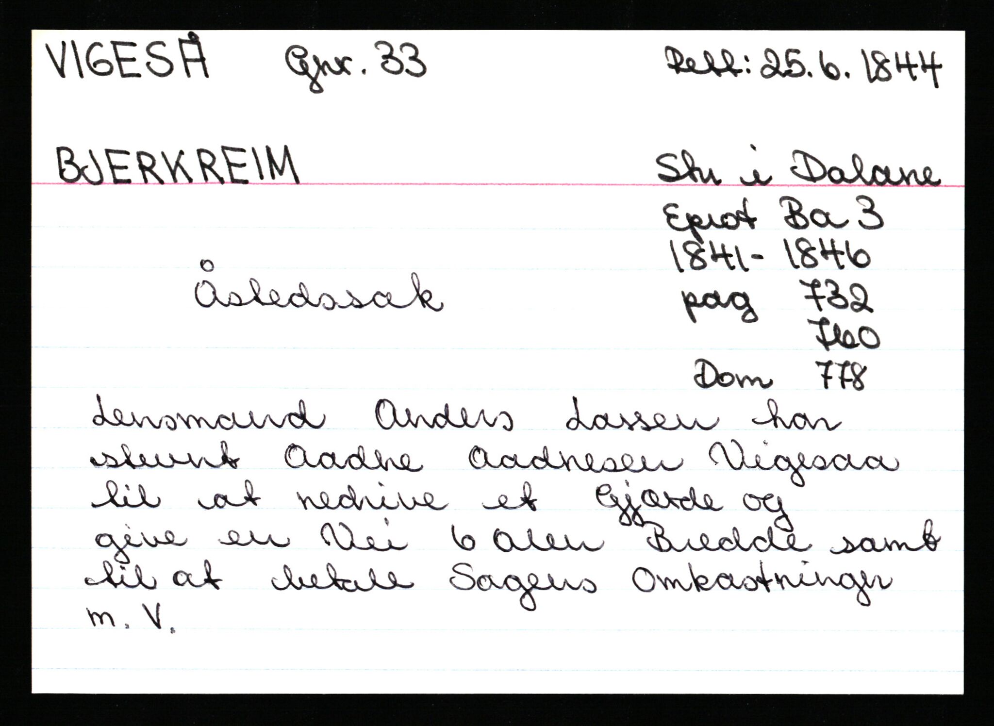 Statsarkivet i Stavanger, AV/SAST-A-101971/03/Y/Ym/L0066: Åstedskort sortert etter gårdsnavn: Veshovde - Vik, 1600-1950, p. 513