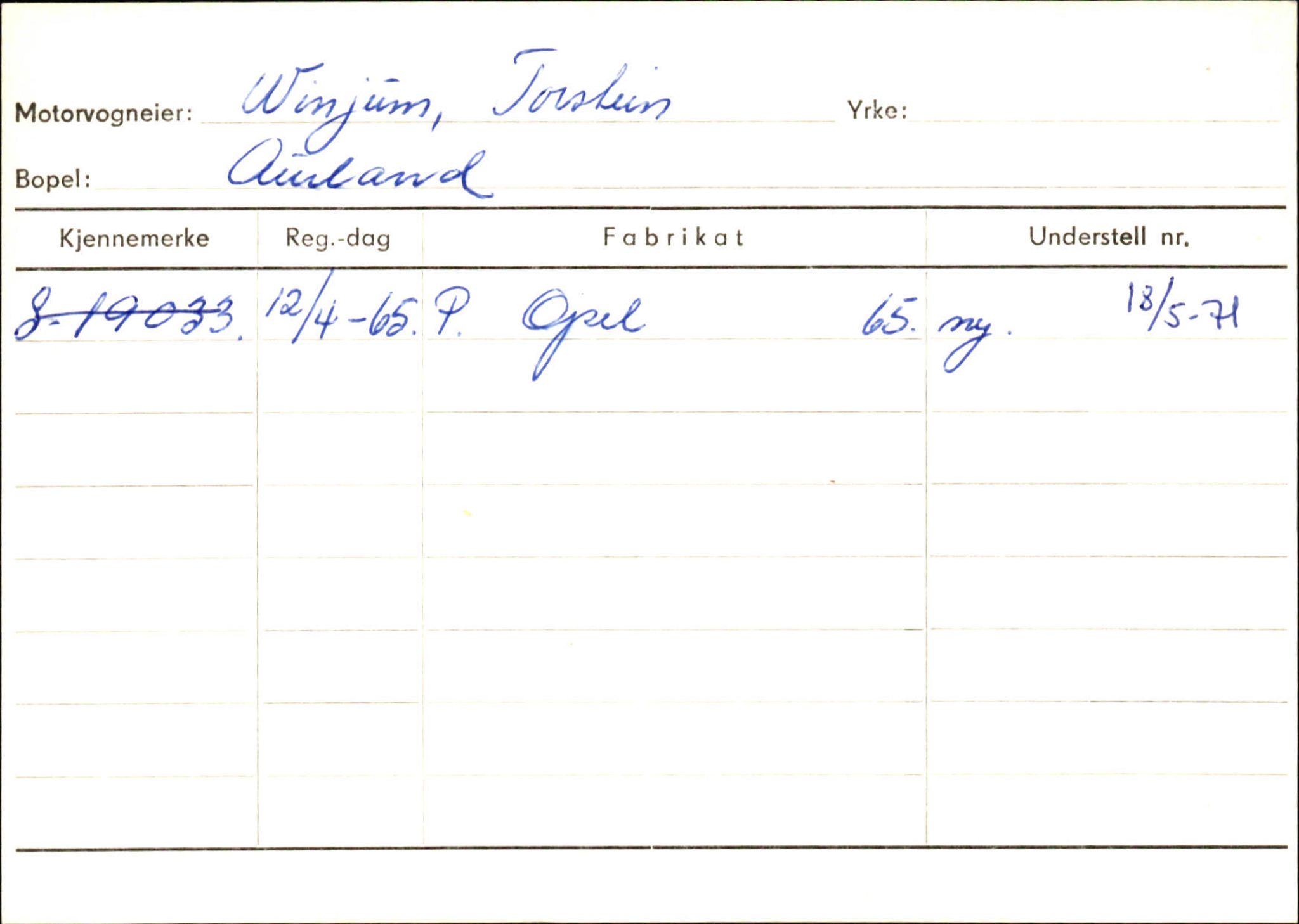 Statens vegvesen, Sogn og Fjordane vegkontor, AV/SAB-A-5301/4/F/L0125: Eigarregister Sogndal V-Å. Aurland A-Å. Fjaler A-N, 1945-1975, p. 1305