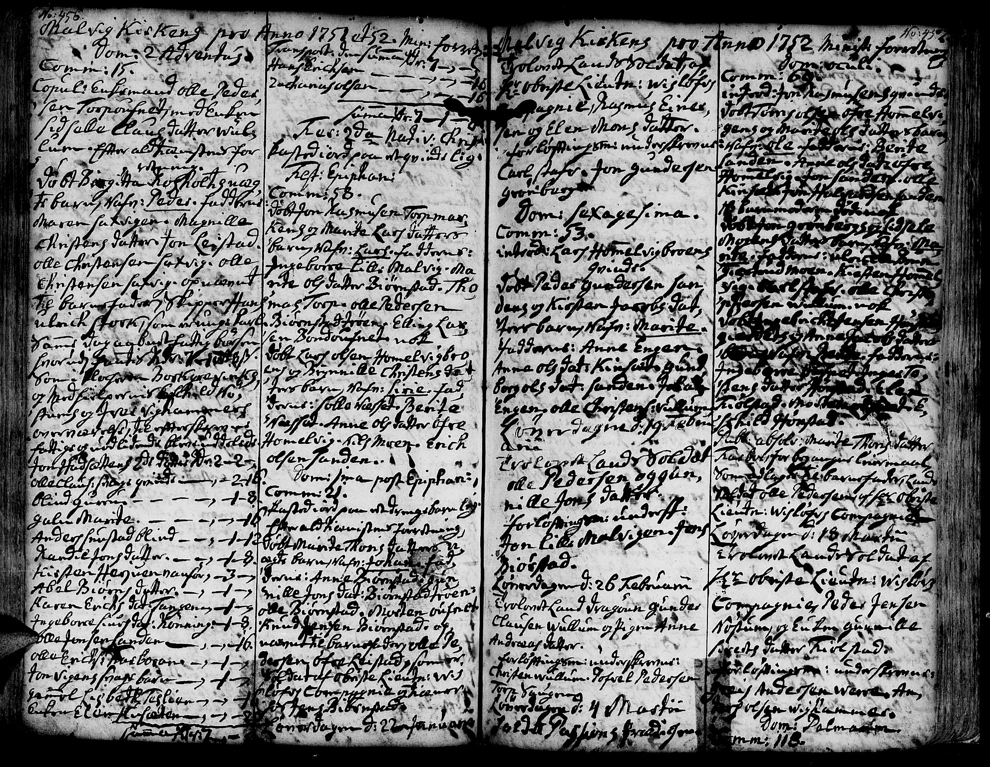 Ministerialprotokoller, klokkerbøker og fødselsregistre - Sør-Trøndelag, AV/SAT-A-1456/606/L0277: Parish register (official) no. 606A01 /3, 1727-1780, p. 456-457