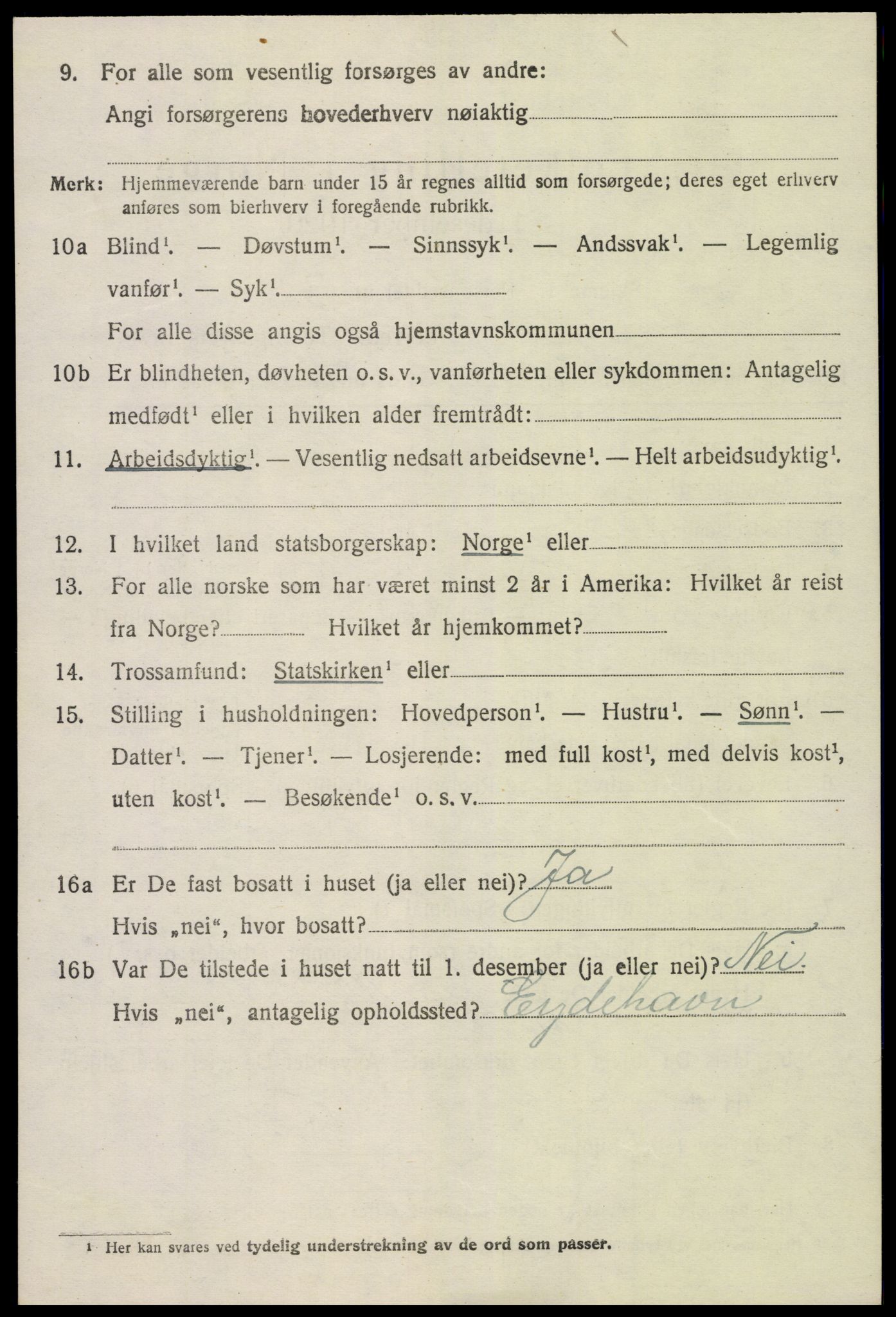 SAK, 1920 census for Tromøy, 1920, p. 5876