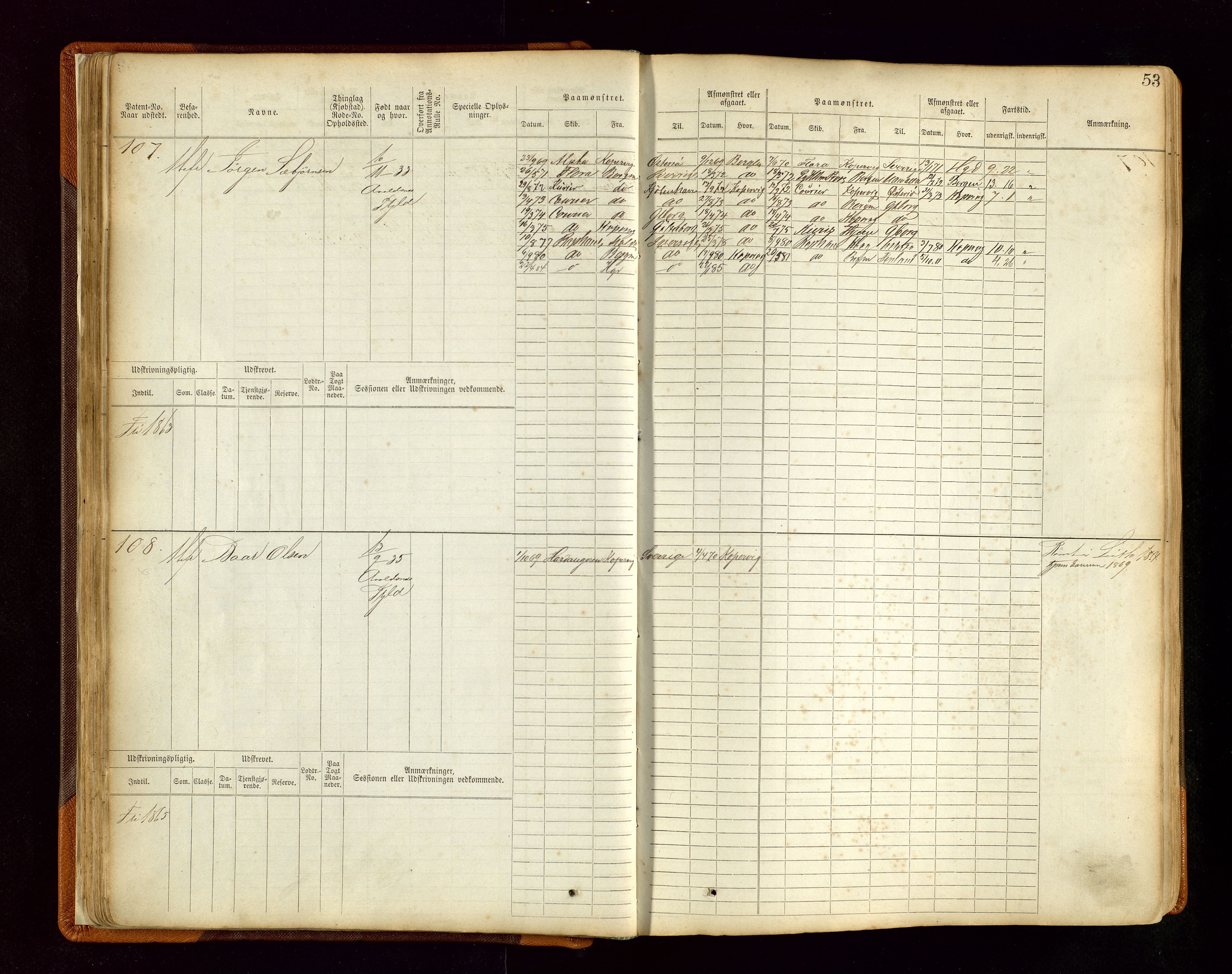 Haugesund sjømannskontor, AV/SAST-A-102007/F/Fb/Fbb/L0004: Sjøfartsrulle Haugesund krets nr. 1-1922, 1868-1948, p. 53