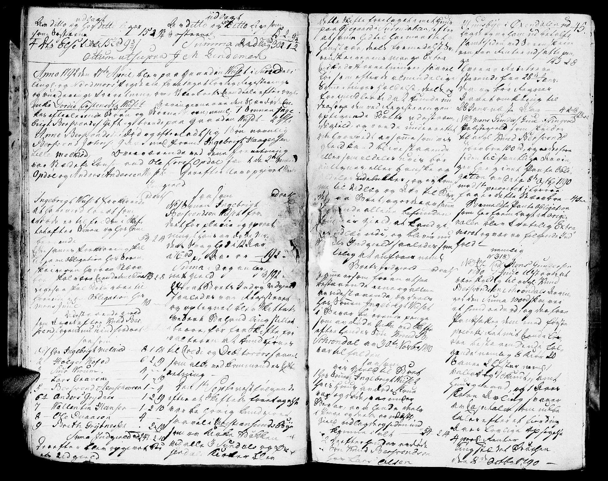 Nordmøre sorenskriveri, AV/SAT-A-4132/1/3/3A/L0021: Skifteprotokoll nr. 19, 1792-1797, p. 44b-45a