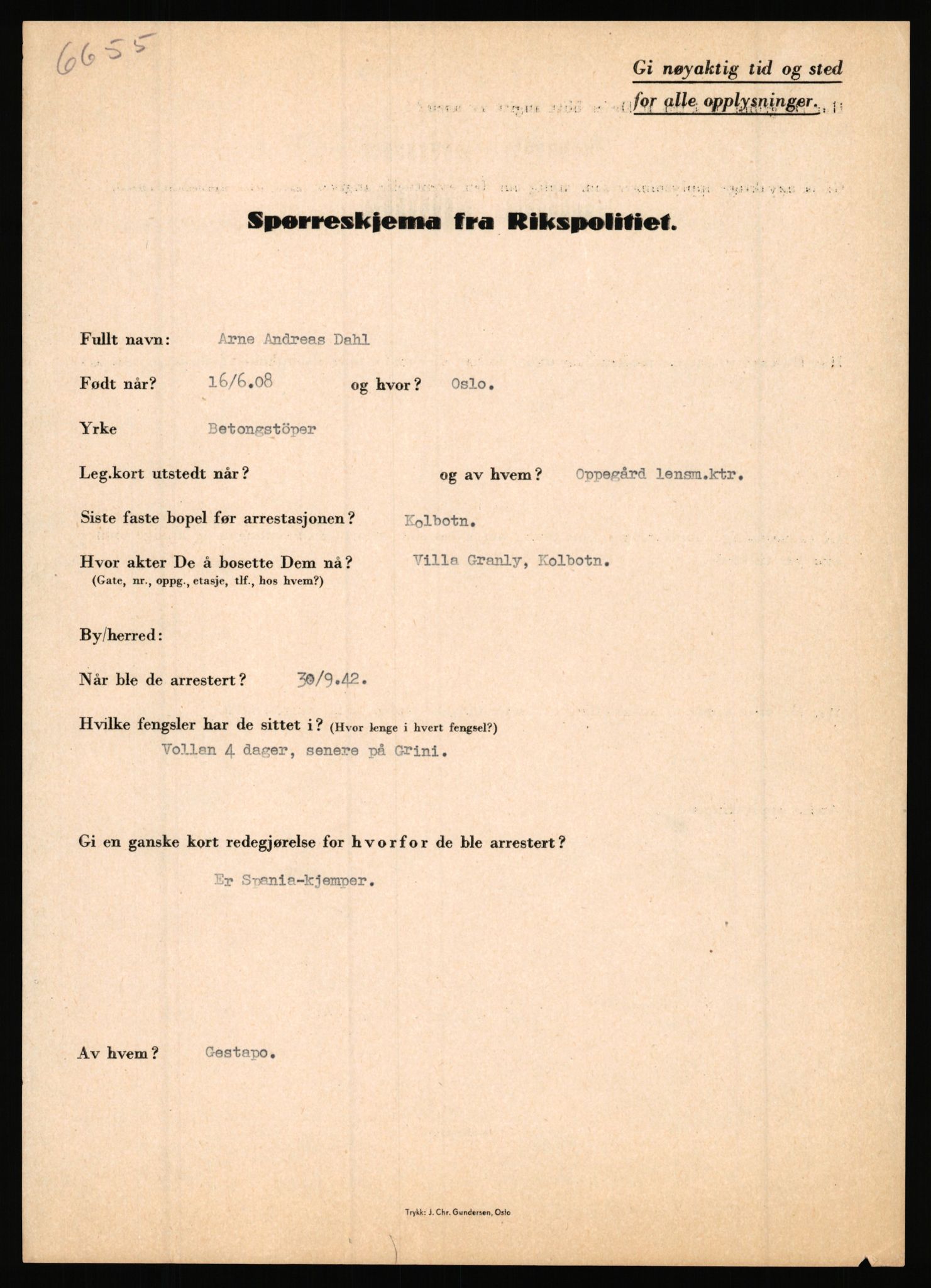 Rikspolitisjefen, AV/RA-S-1560/L/L0003: Bua, Bjarne - Erdal, Ingolf, 1940-1945, p. 233