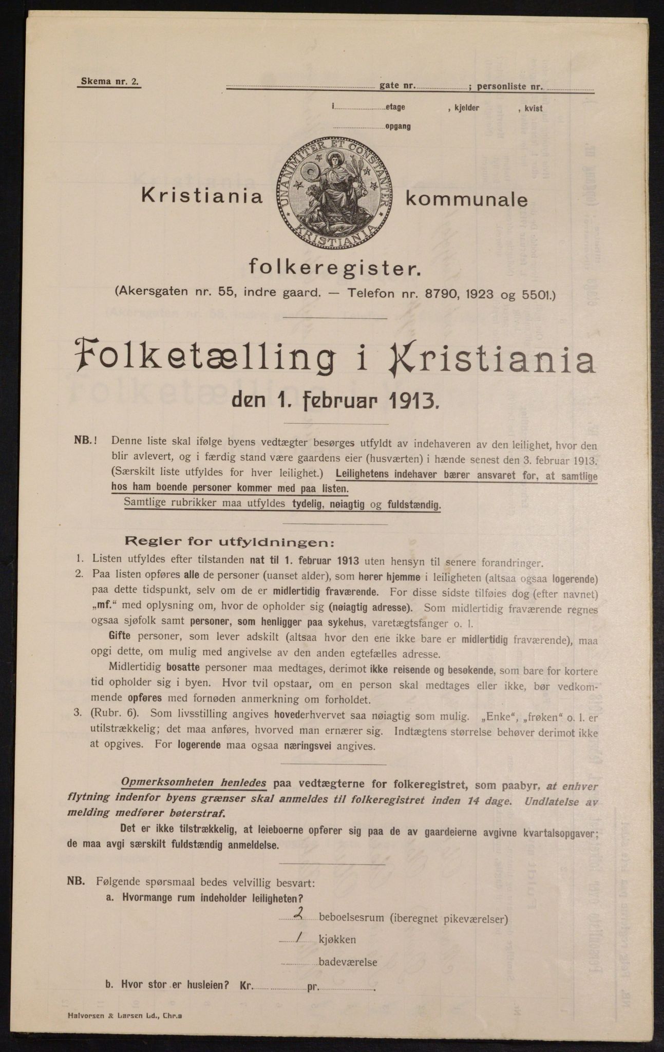 OBA, Municipal Census 1913 for Kristiania, 1913, p. 26989