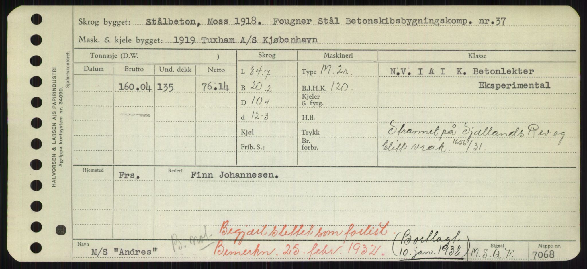 Sjøfartsdirektoratet med forløpere, Skipsmålingen, RA/S-1627/H/Hd/L0001: Fartøy, A-Anv, p. 577