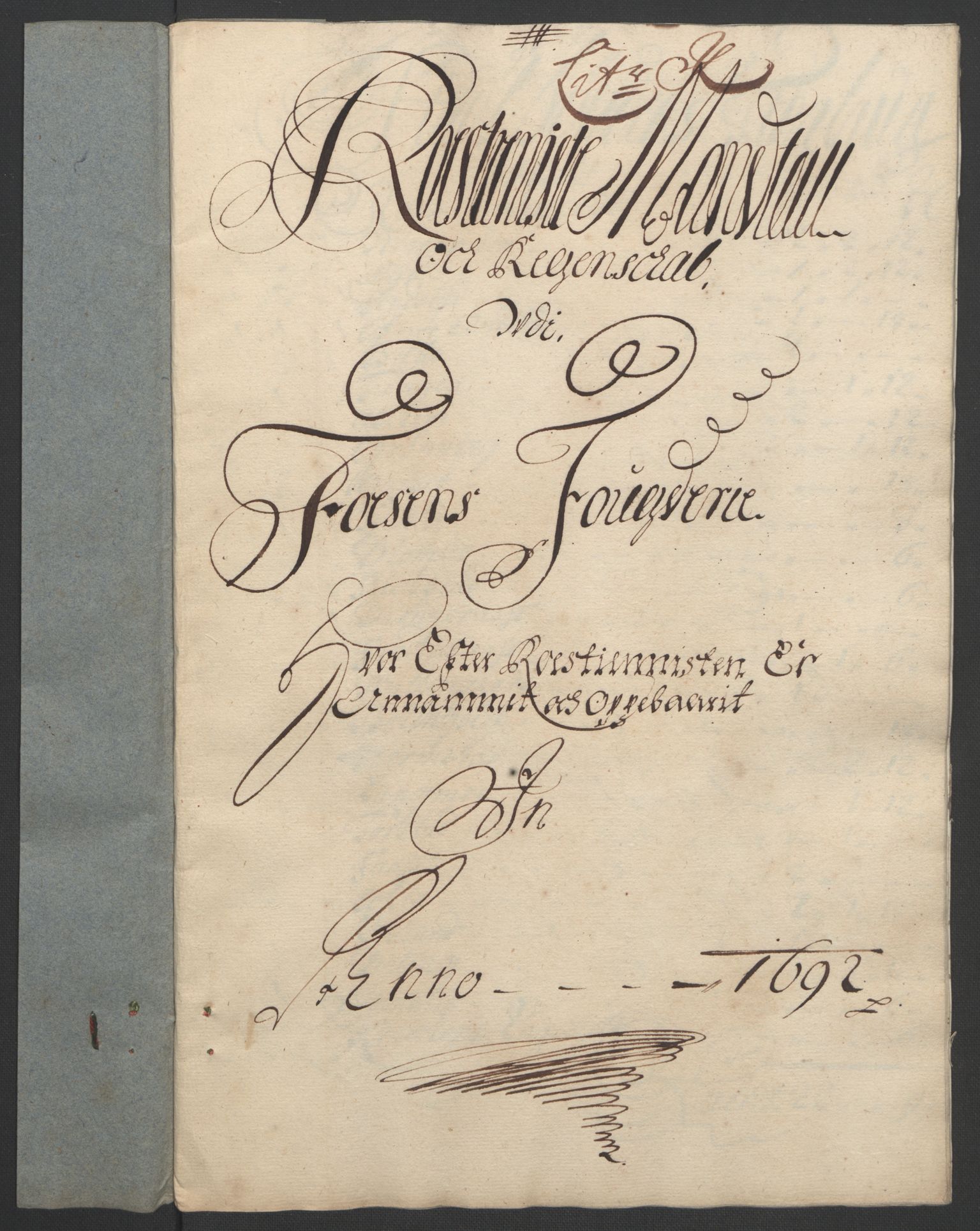 Rentekammeret inntil 1814, Reviderte regnskaper, Fogderegnskap, RA/EA-4092/R57/L3849: Fogderegnskap Fosen, 1692-1693, p. 162