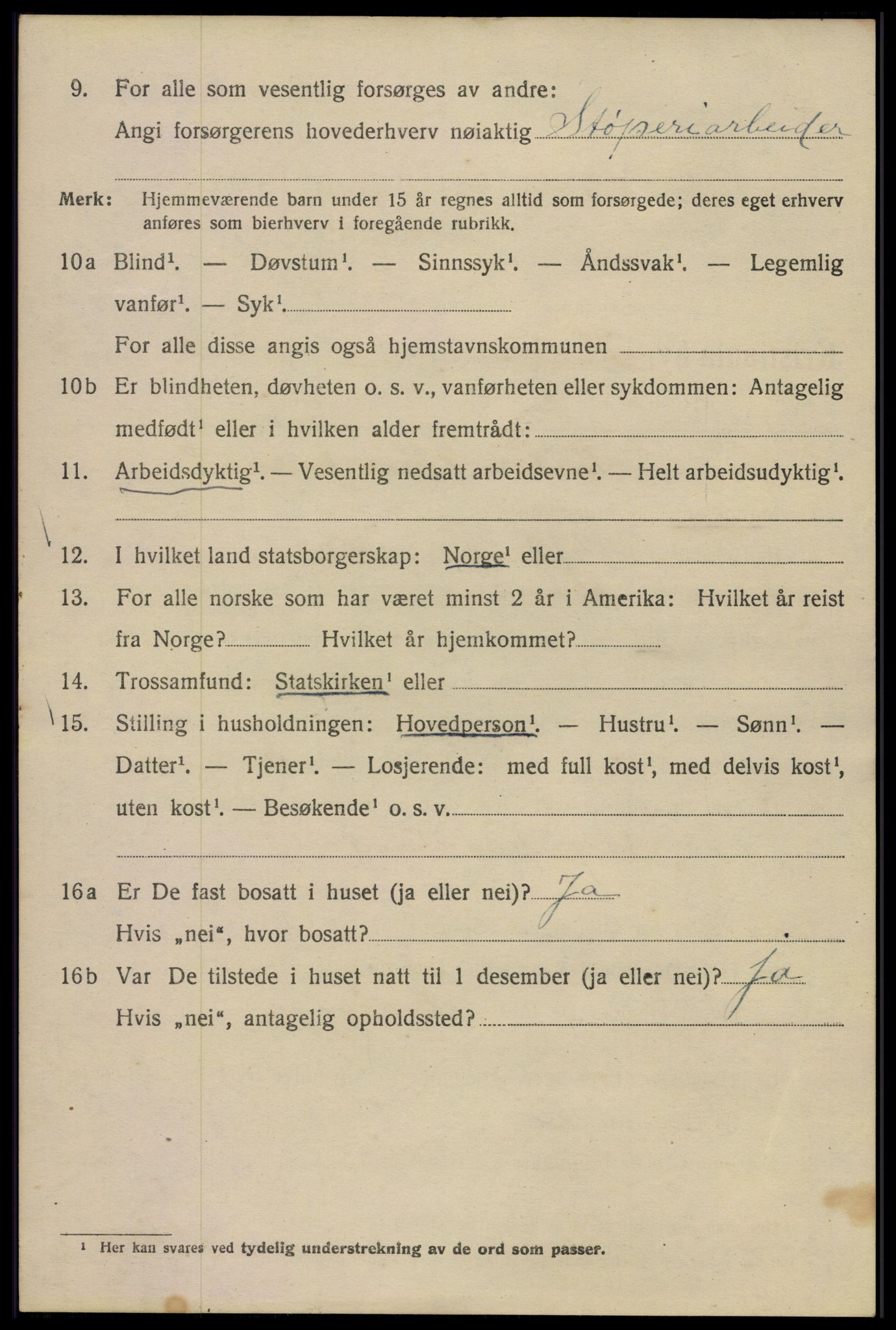 SAO, 1920 census for Kristiania, 1920, p. 326698