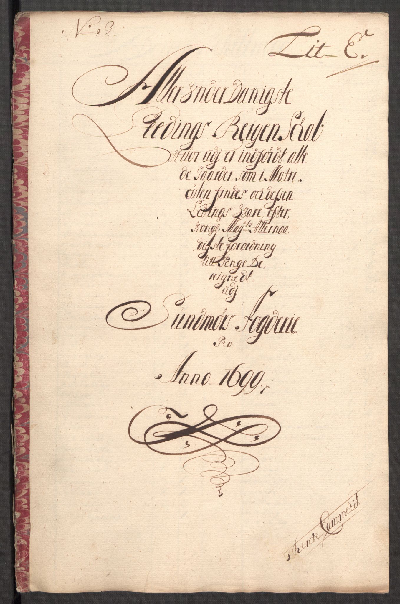 Rentekammeret inntil 1814, Reviderte regnskaper, Fogderegnskap, RA/EA-4092/R54/L3557: Fogderegnskap Sunnmøre, 1699, p. 112