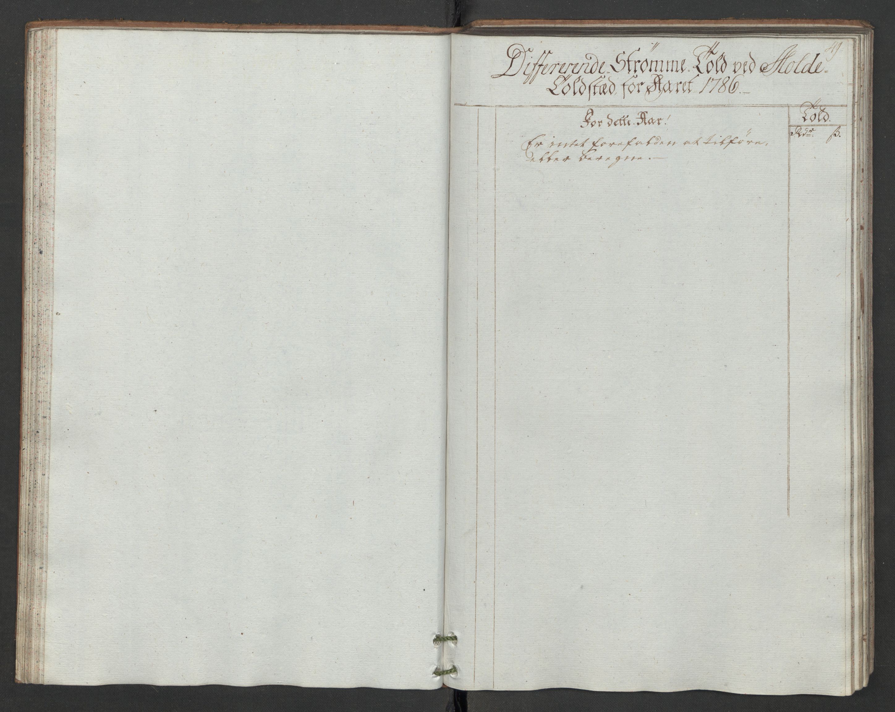 Generaltollkammeret, tollregnskaper, RA/EA-5490/R31/L0047/0001: Tollregnskaper Molde / Hovedtollbok, 1786, p. 48b-49a