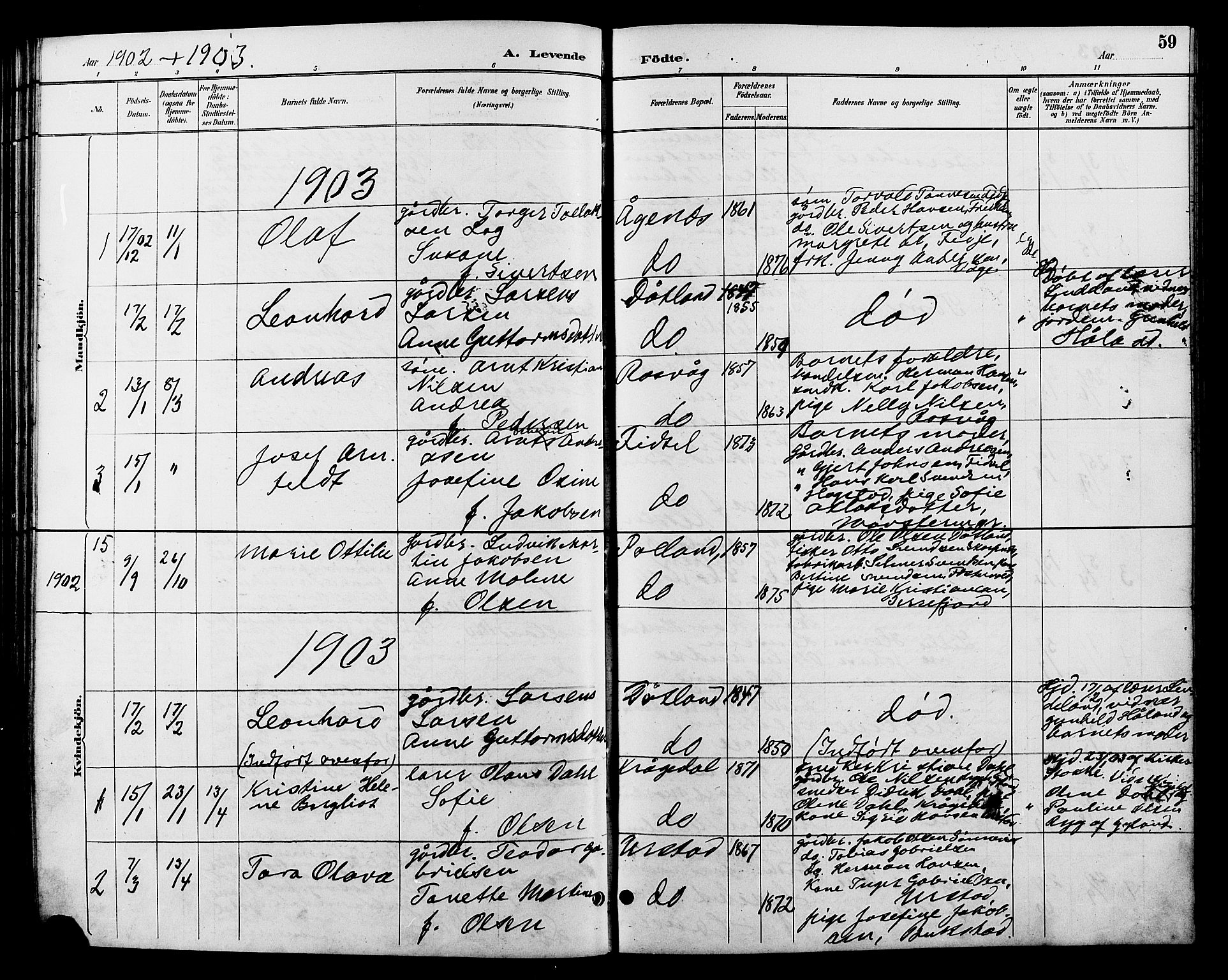 Flekkefjord sokneprestkontor, AV/SAK-1111-0012/F/Fb/Fbb/L0004: Parish register (copy) no. B 4, 1889-1907, p. 59
