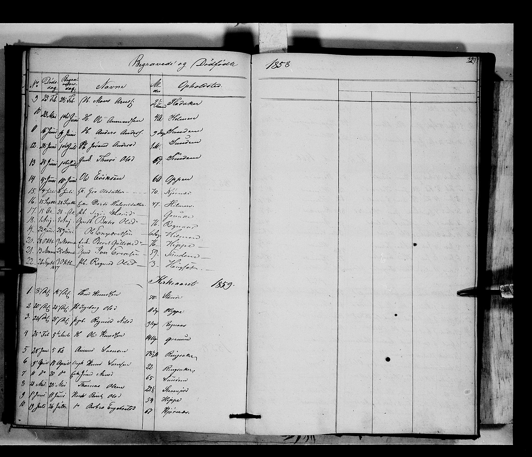 Nord-Aurdal prestekontor, SAH/PREST-132/H/Ha/Haa/L0006: Parish register (official) no. 6, 1842-1863, p. 229