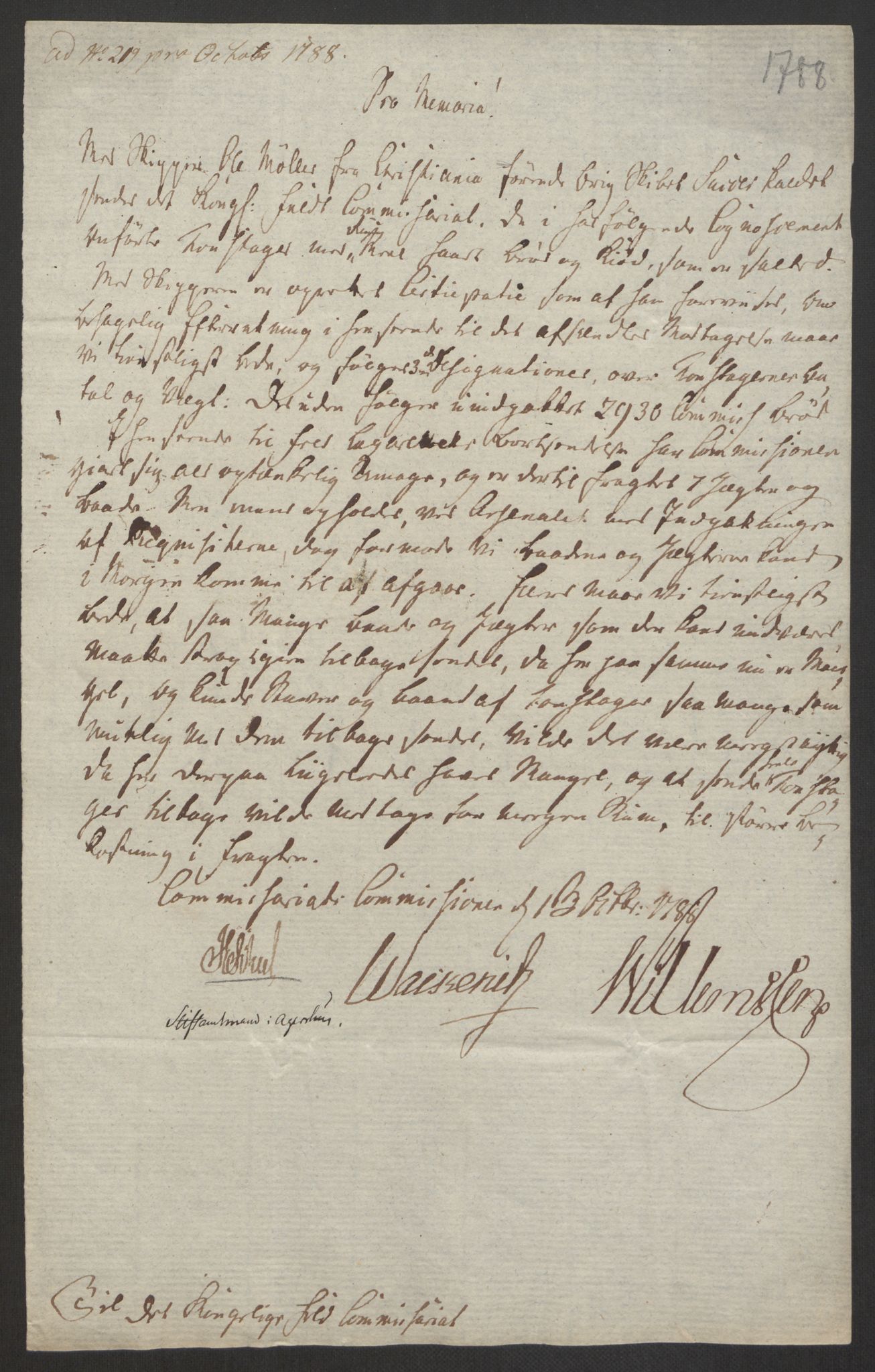 Forsvaret, Den norske kvesthuskasse/krigshospitalkasse, AV/RA-RAFA-1887/F/Fa/L0017: Innkomne brev:, 1782-1807, p. 34